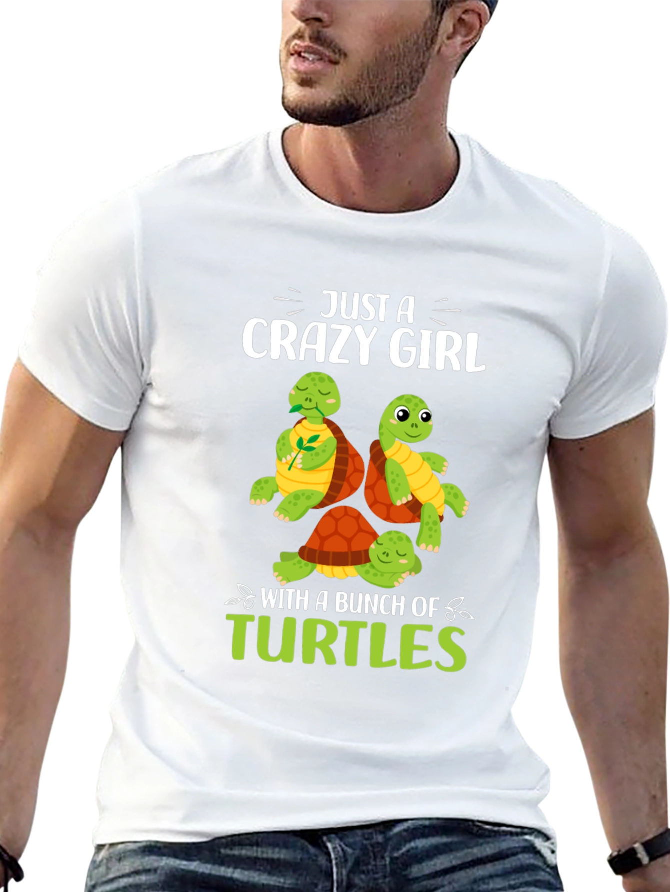 Black Crazy Girl Turtles Graphic Tee view 13