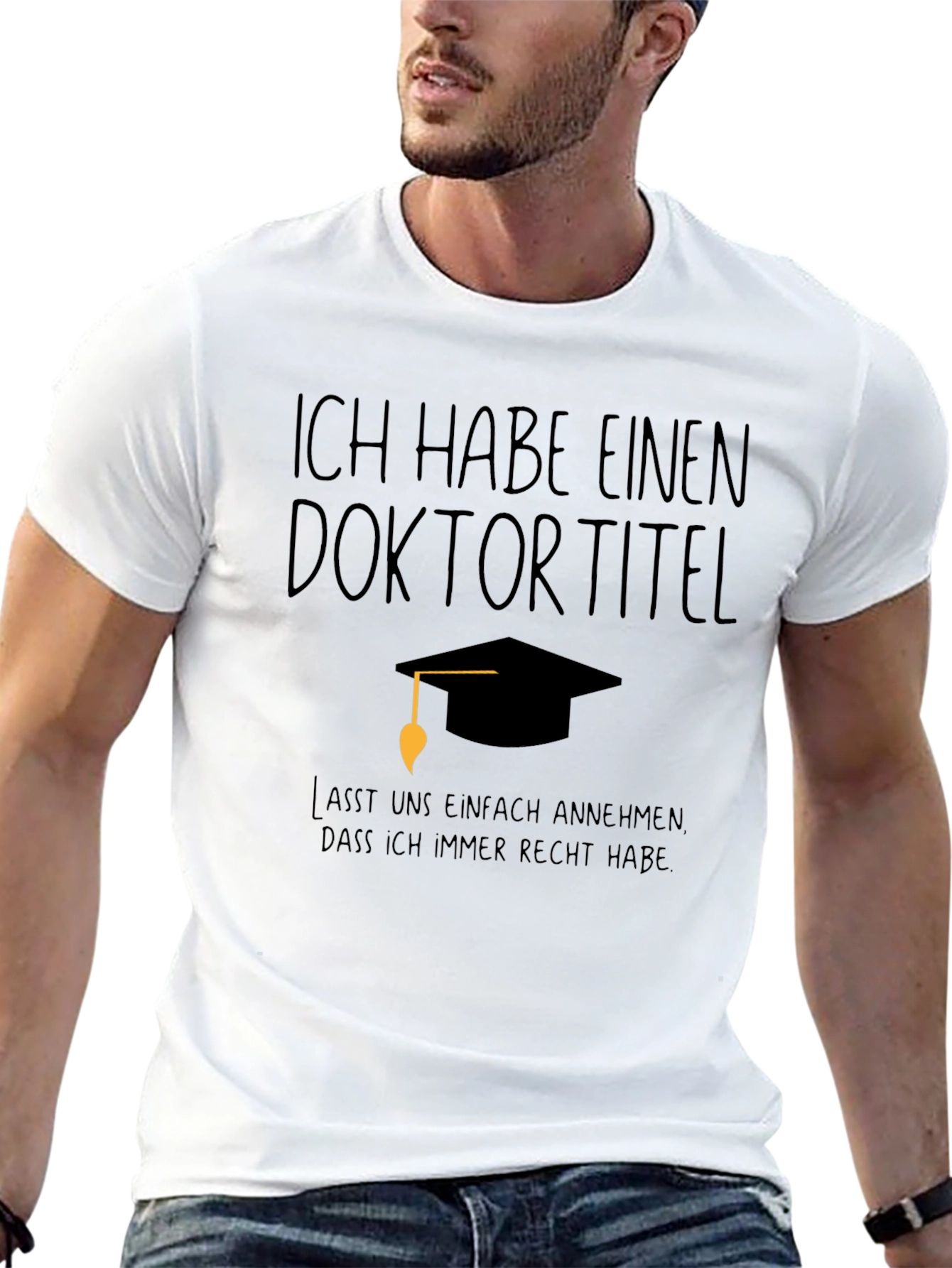 Black Doctoral Degree T-Shirt - Ich Habe Einen Doktortitel view 13