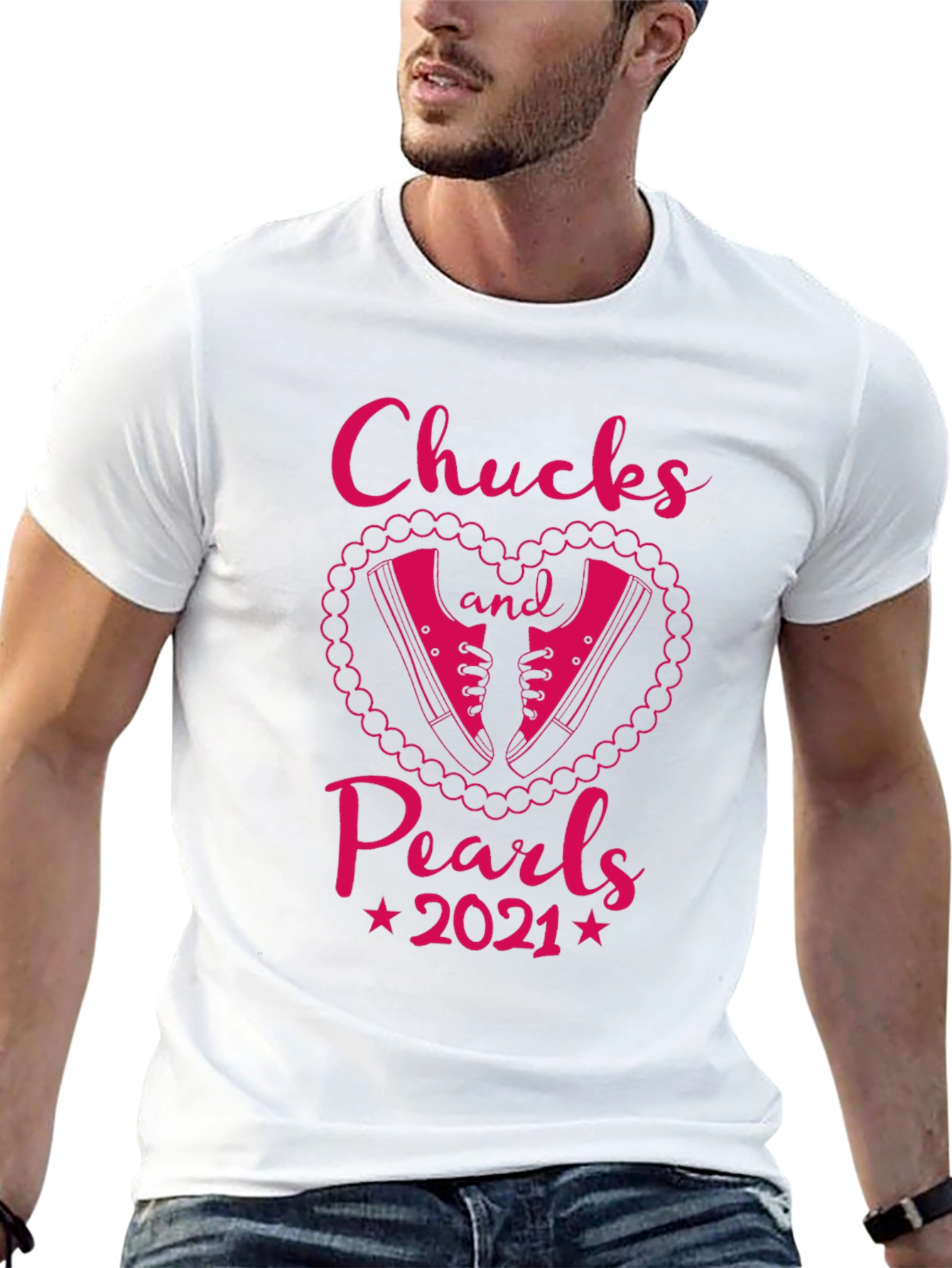 Black Chucks and Pearls 2021 Graphic T-Shirt view 13