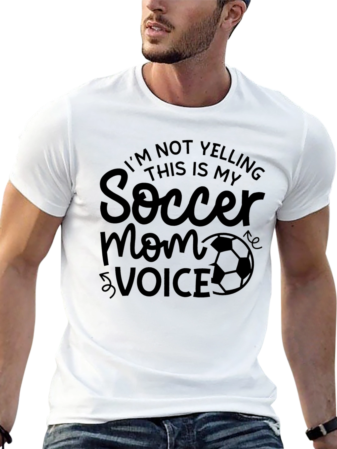 Black Soccer Mom Voice T-Shirt - Funny Novelty Tee view 13