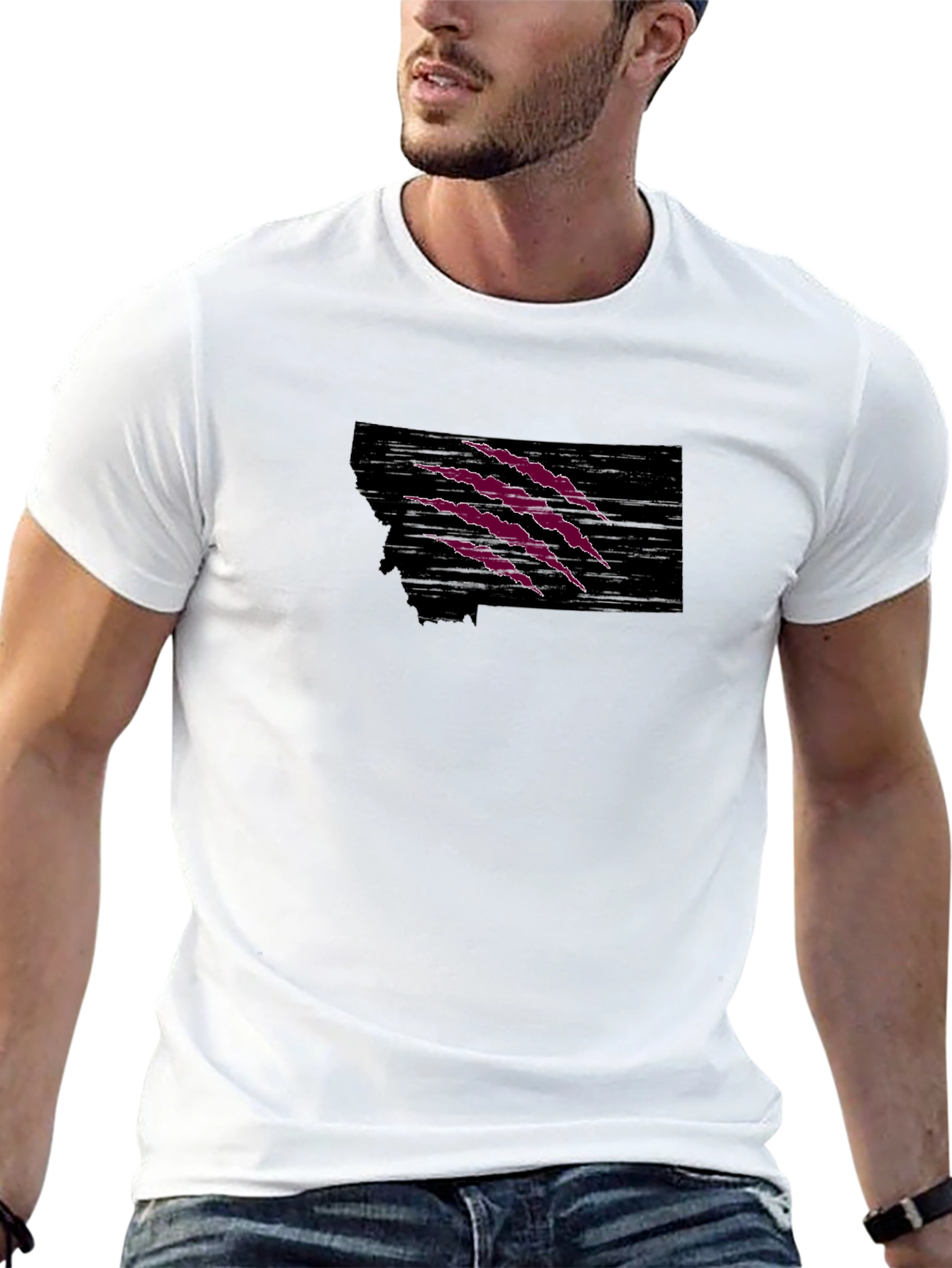 Black Montana Claw Graphic T-Shirt view 13