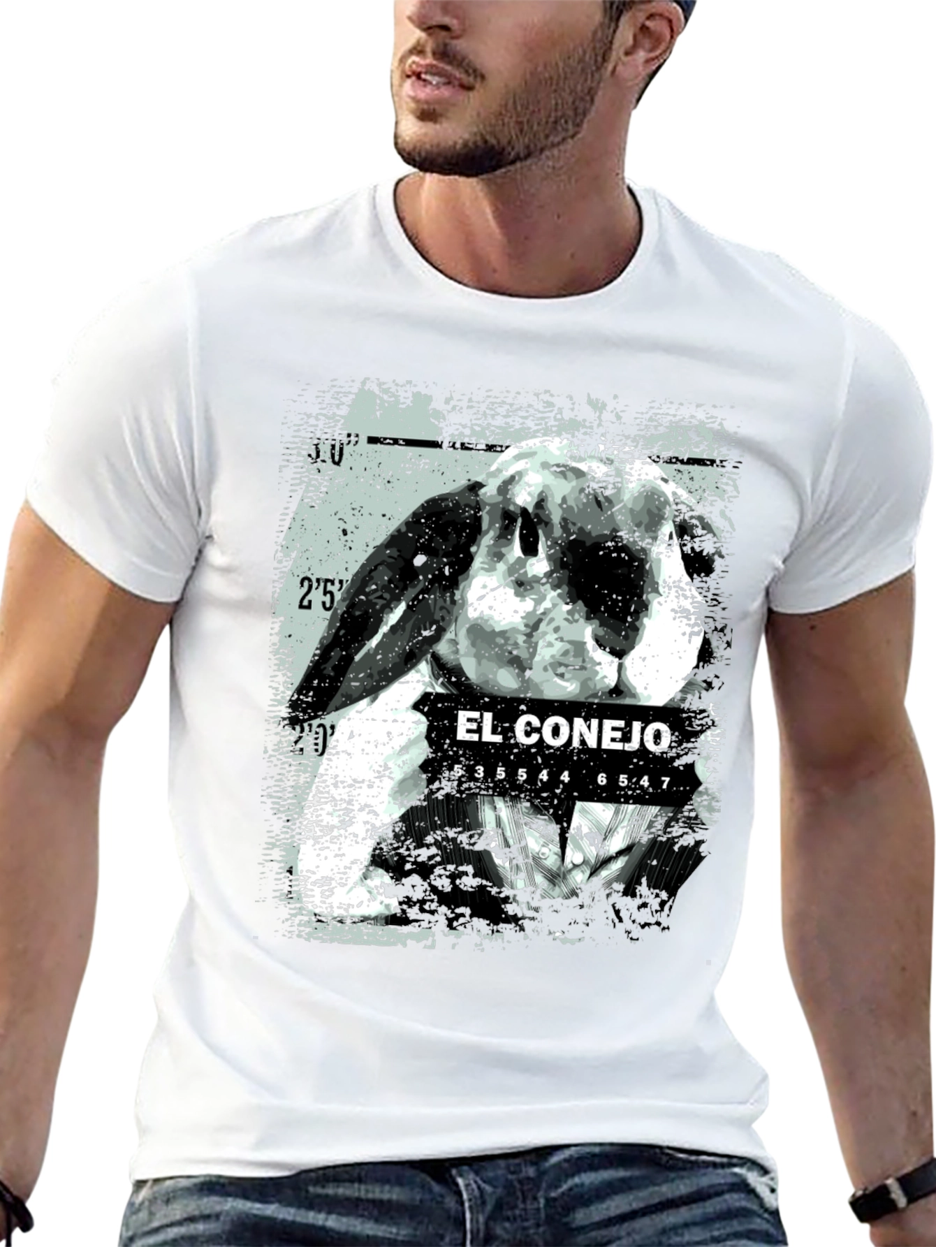 Black El Conejo Graphic T-Shirt - Black Cotton Tee view 13