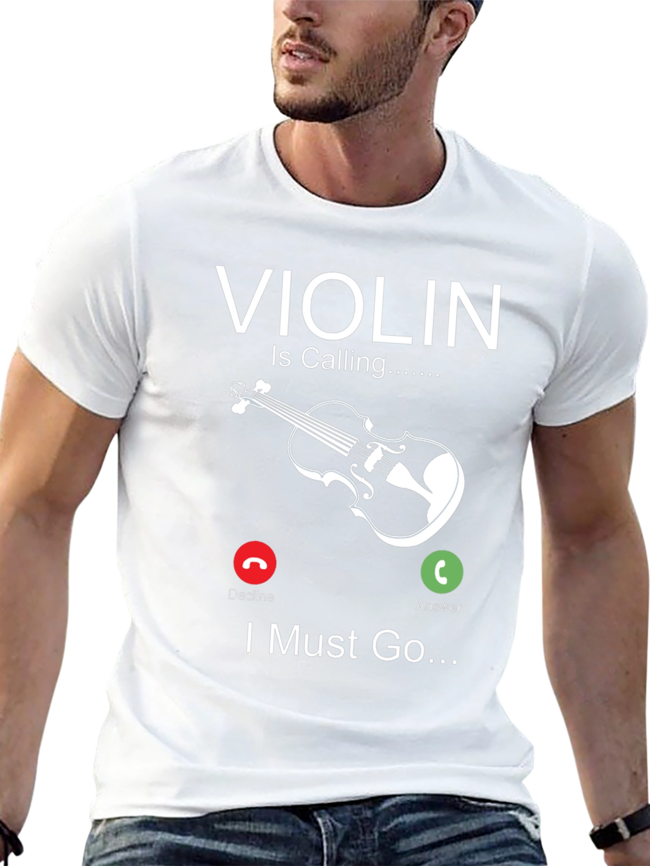 Black Violin is Calling Funny Music T-Shirt view 13