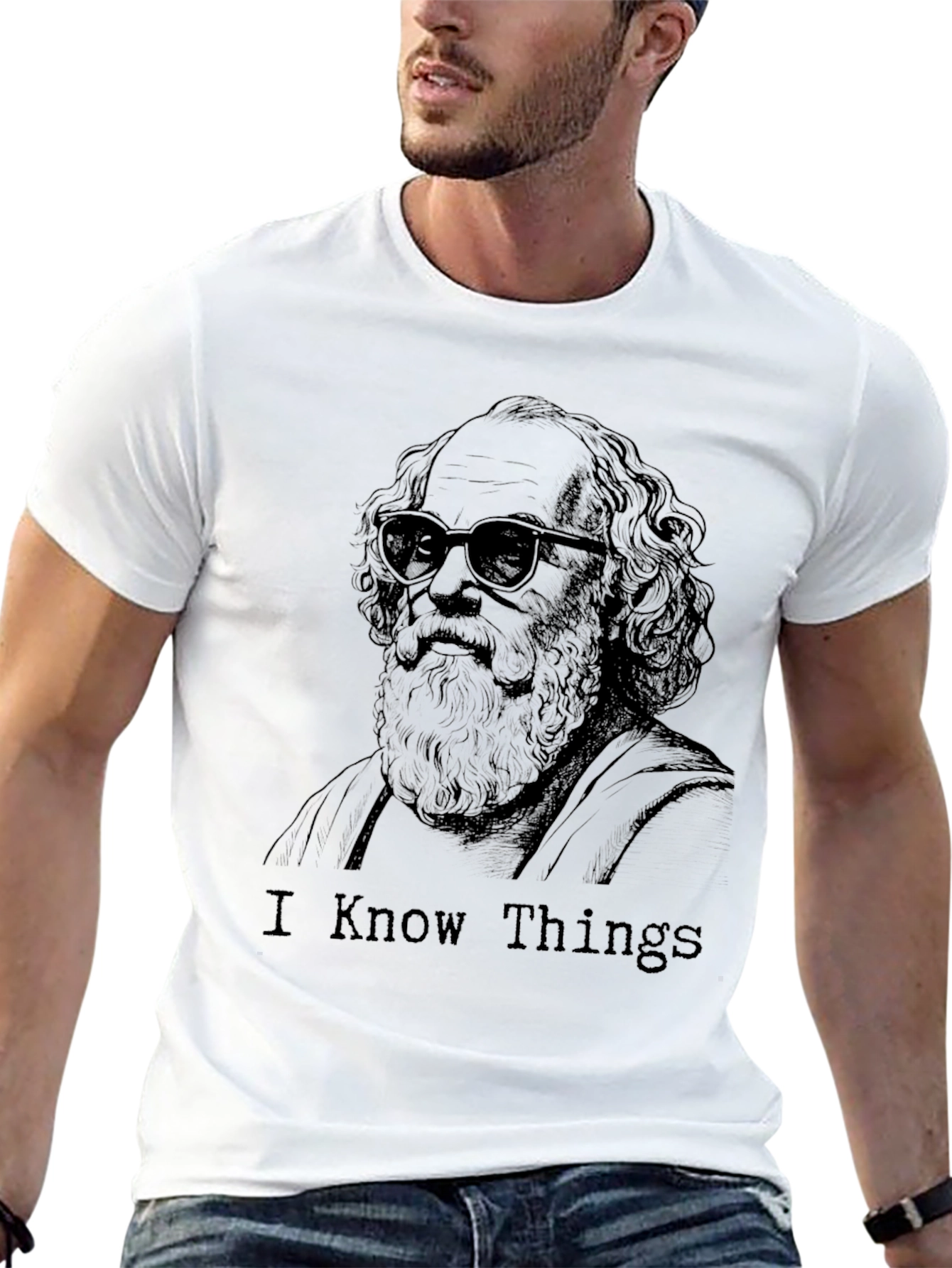 Black I Know Things Graphic Tee - Unisex Black T-Shirt view 13