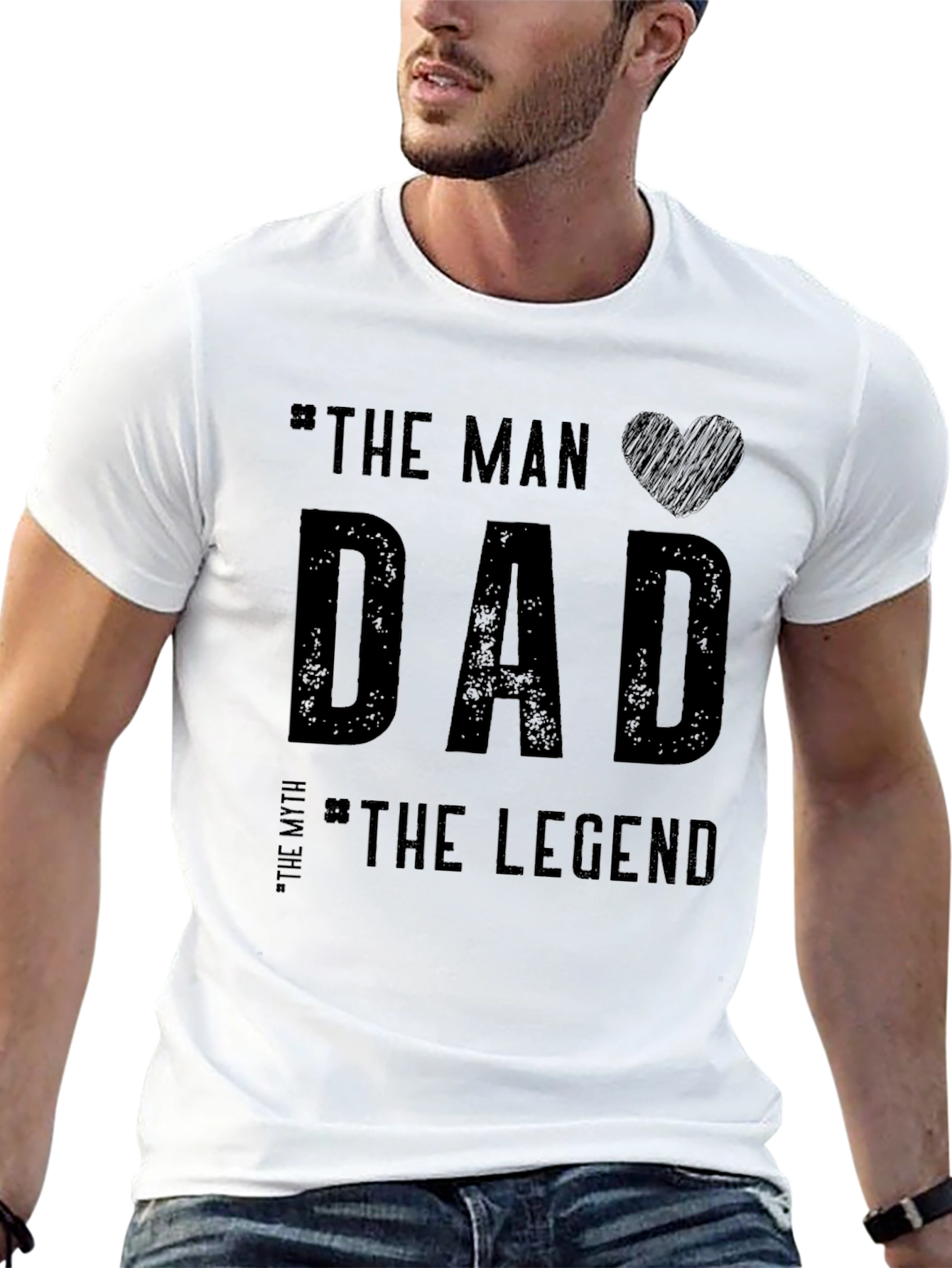 Black The Man, The Myth, The Legend Dad T-Shirt view 13