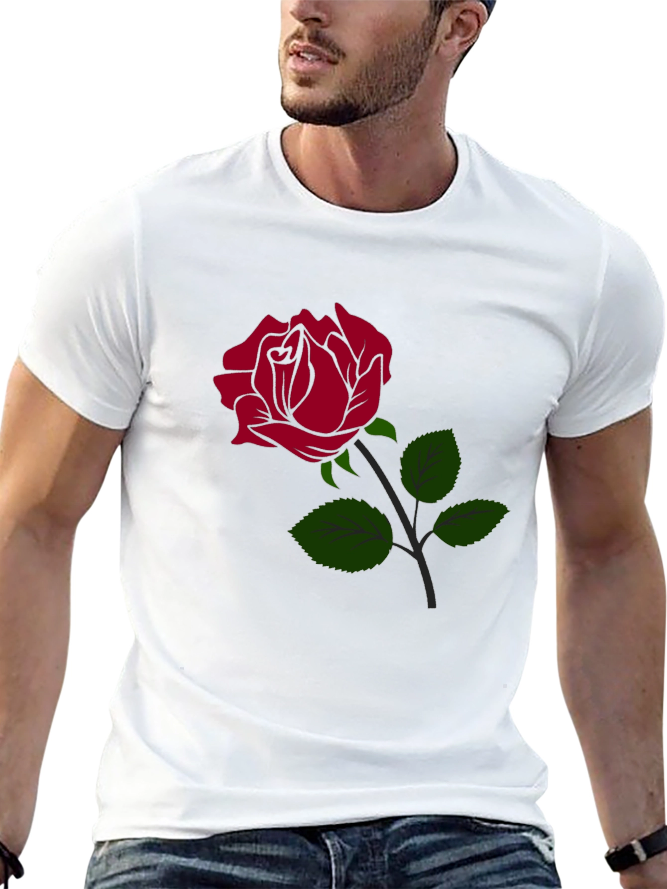 Black Rose Graphic Black T-Shirt view 13