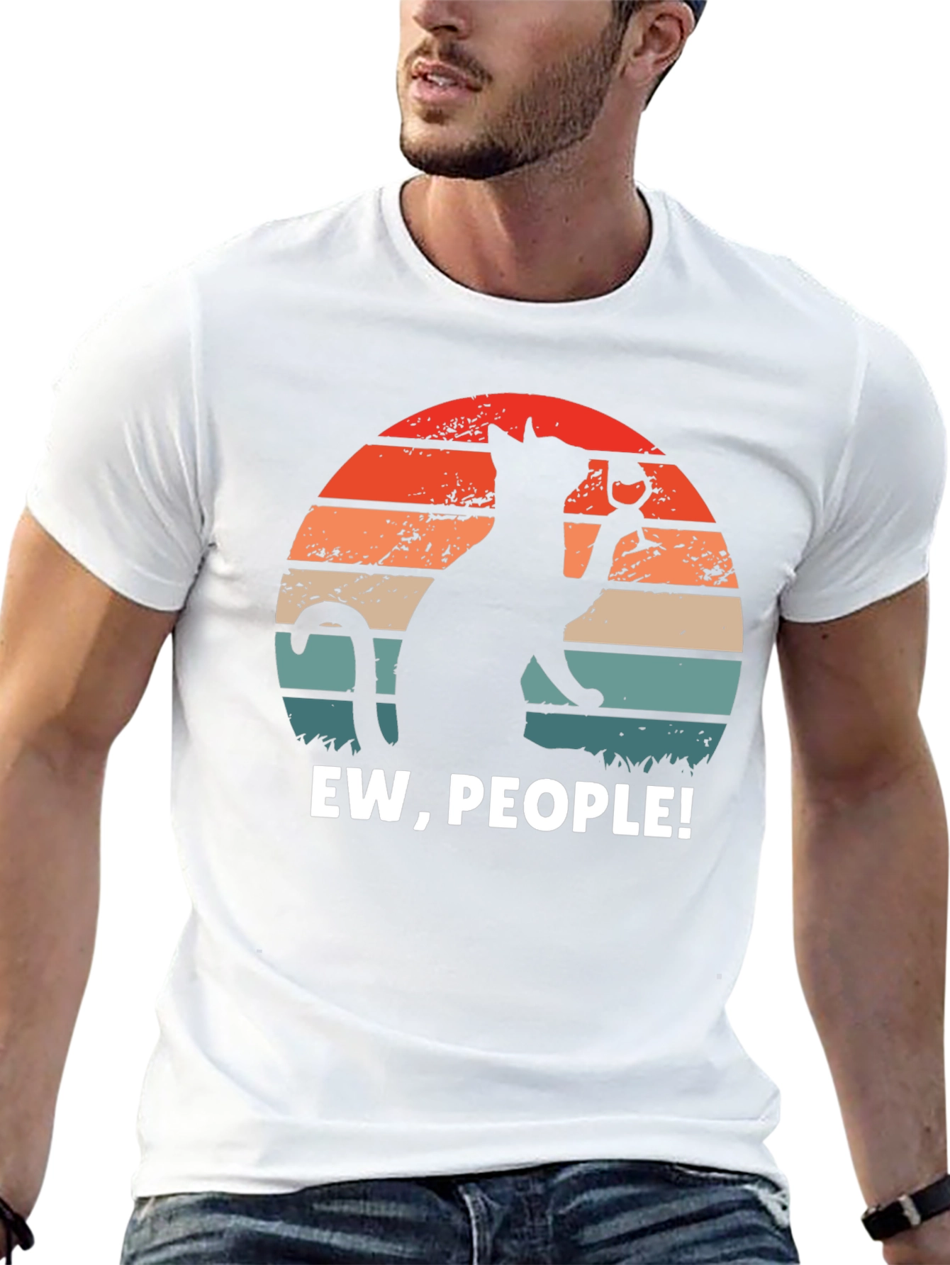 Black Ew People Cat Wine Graphic Tee view 13