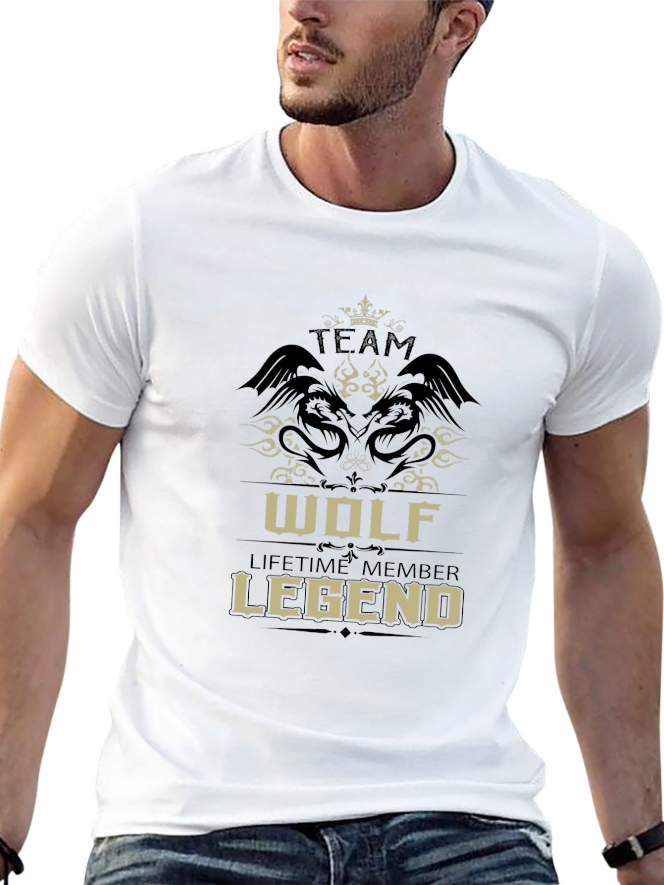 Black Wolf Legend T-Shirt - Lifetime Member Tee view 13
