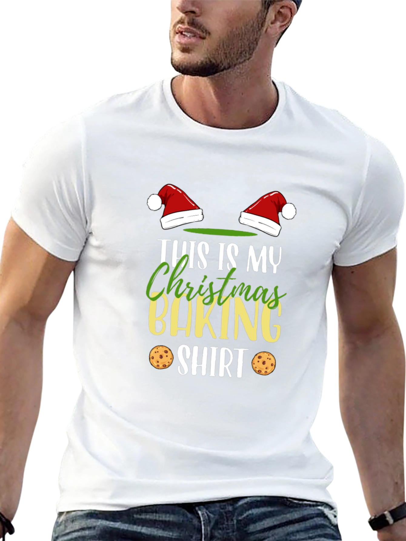 Black Christmas Baking Shirt - Festive Holiday Apparel view 13