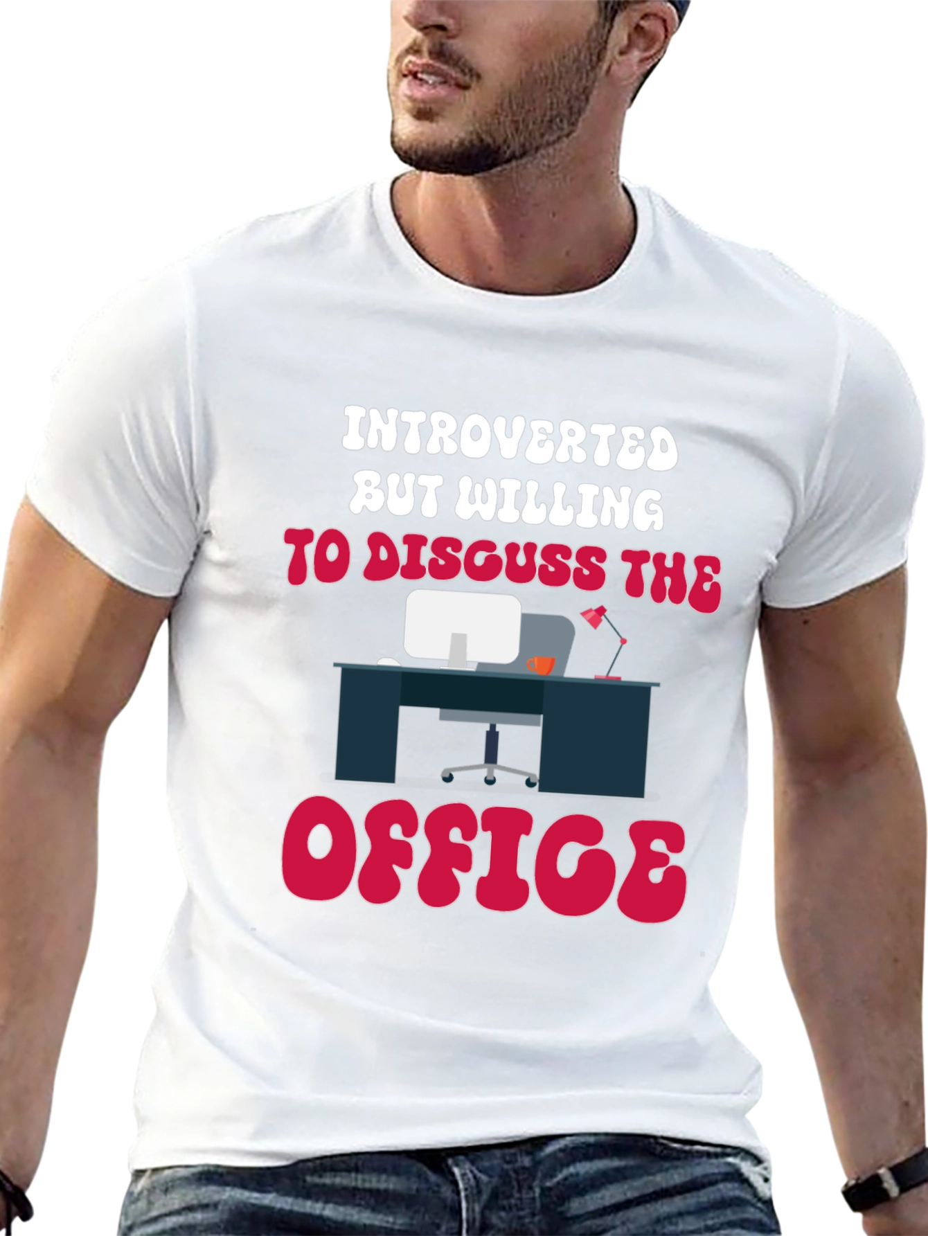 Black Introverted Office T-Shirt view 13