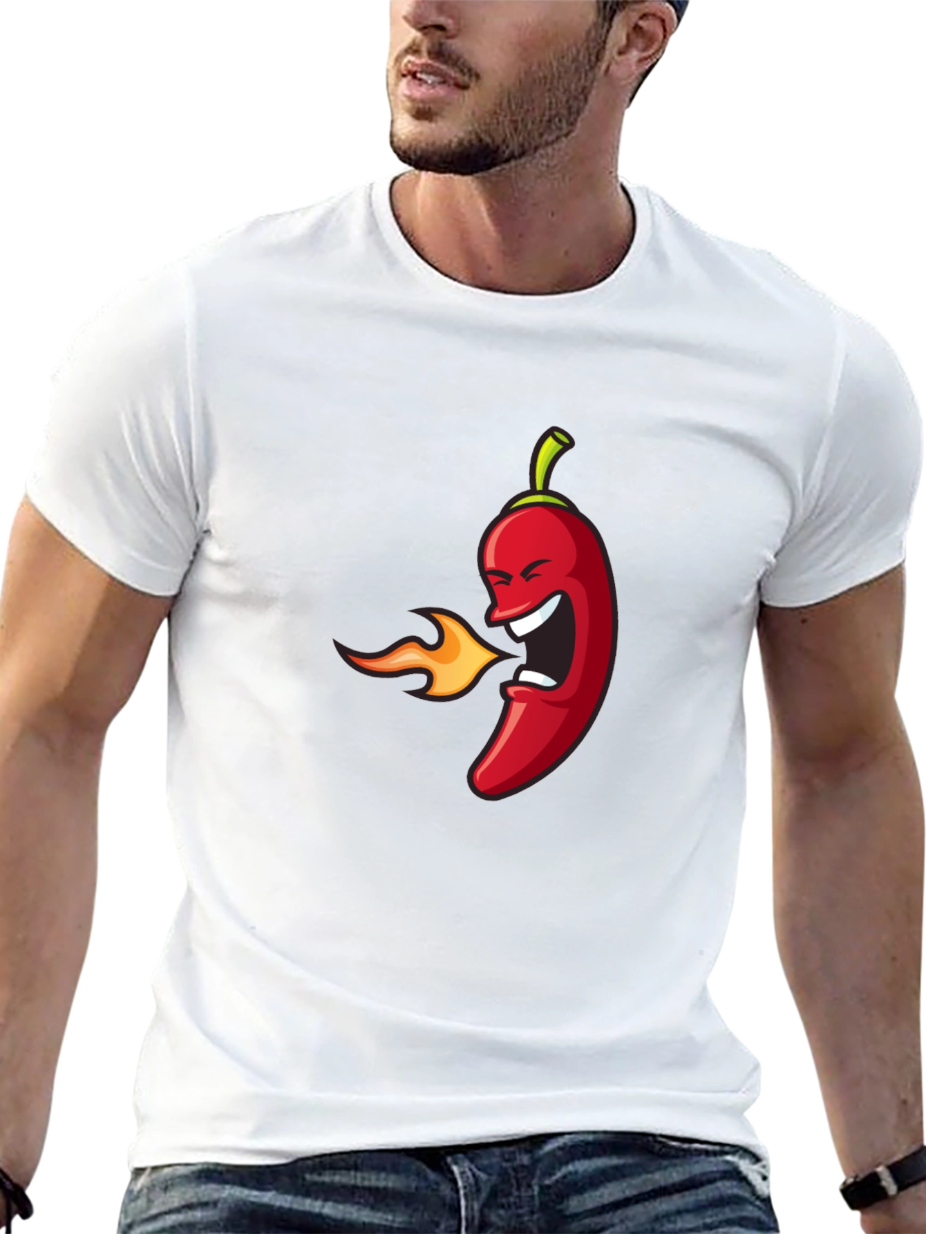 Black Spicy Chili Pepper Graphic T-Shirt - Black view 13