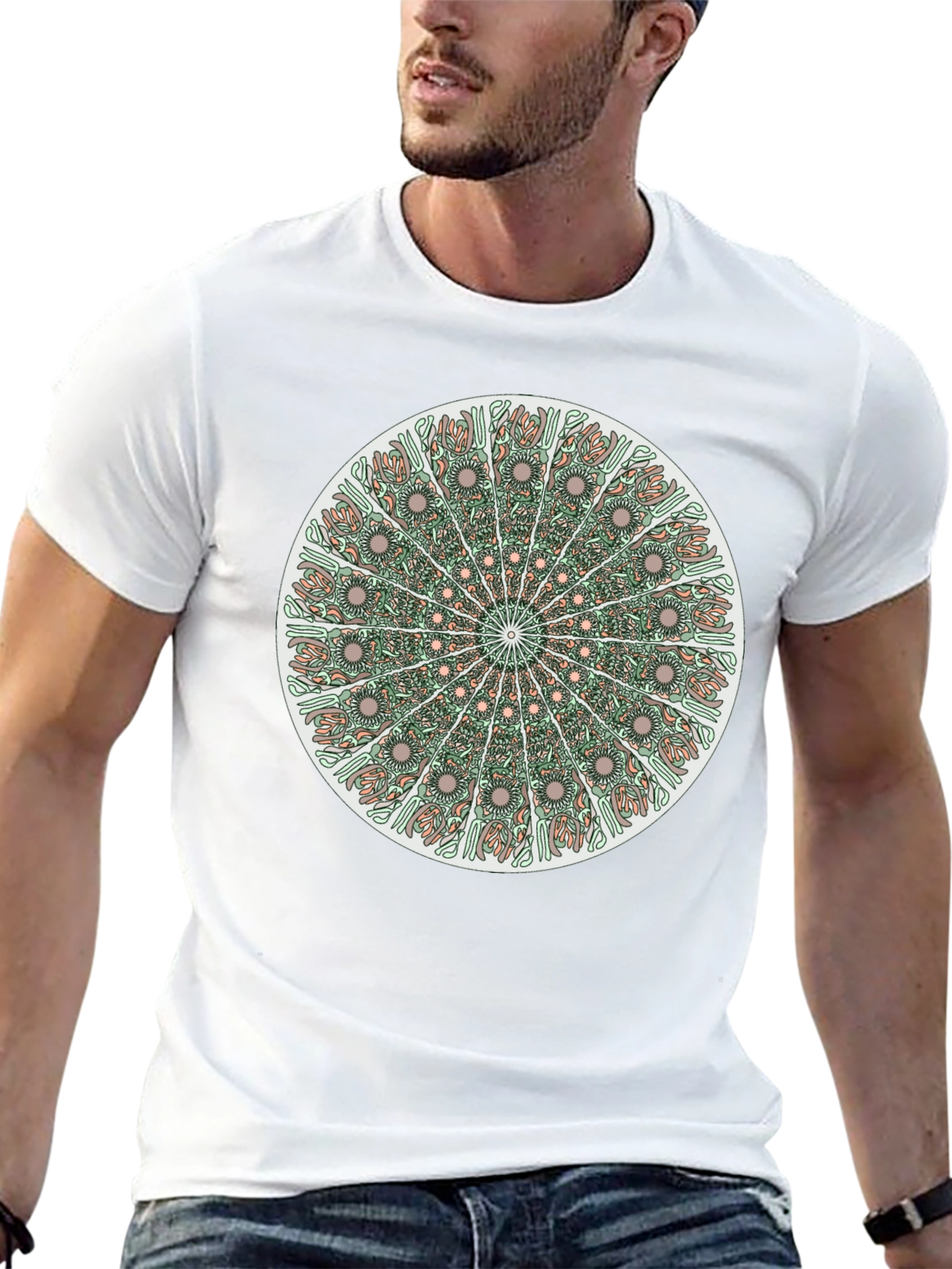 Black Mandala Graphic Print T-Shirt view 13