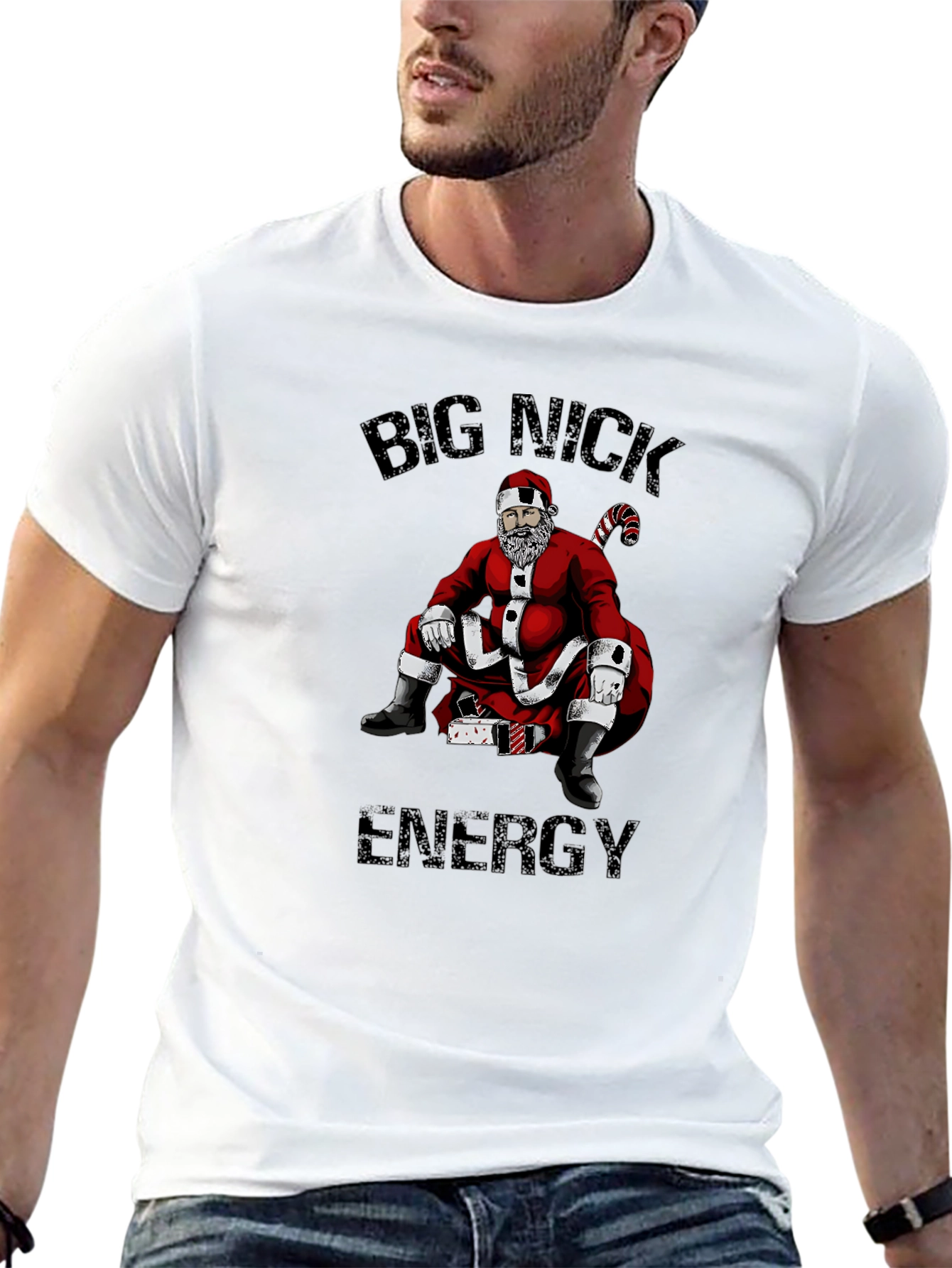 Black Big Nick Energy Santa Graphic Tee view 13