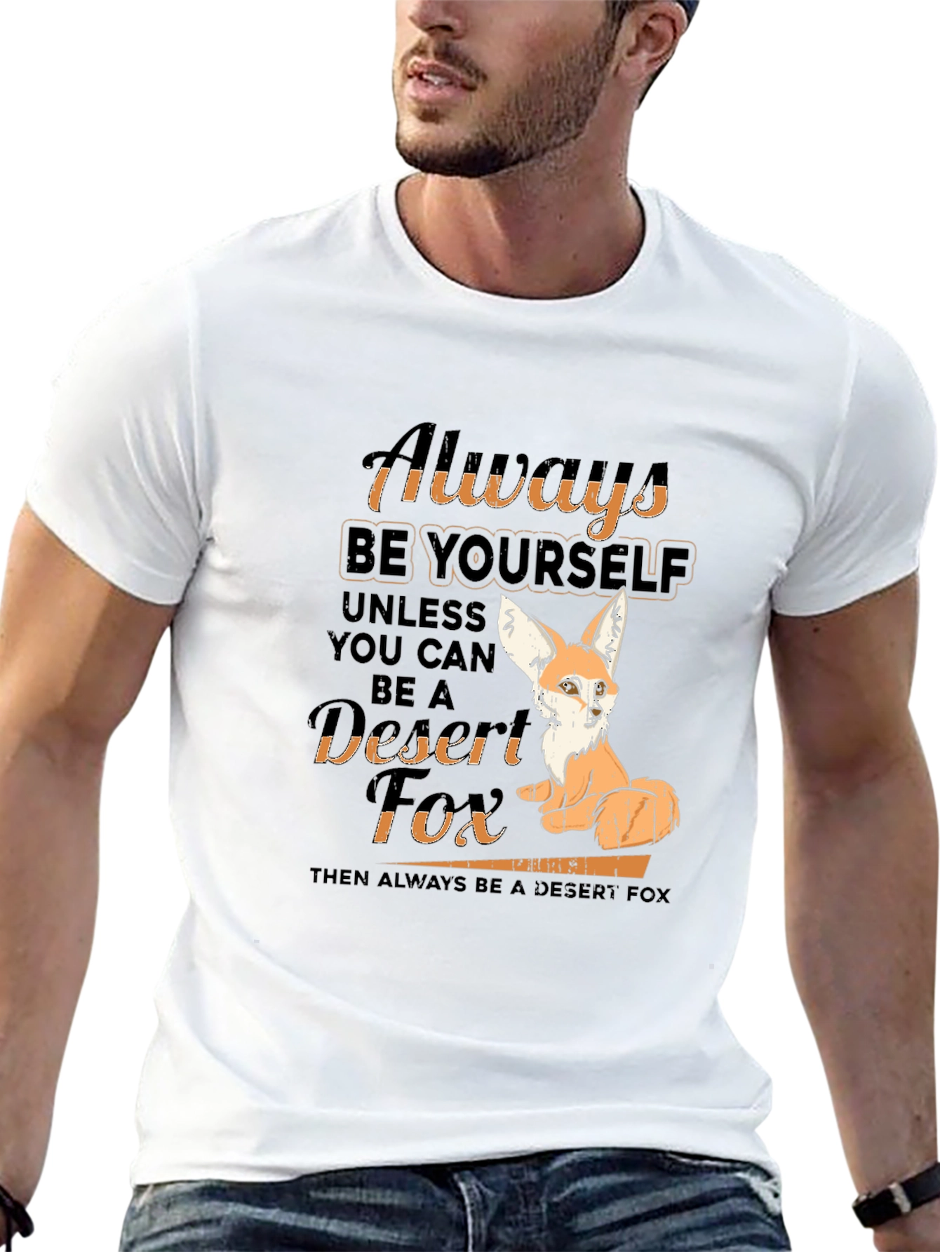 Black Always Be Yourself Desert Fox T-Shirt view 13