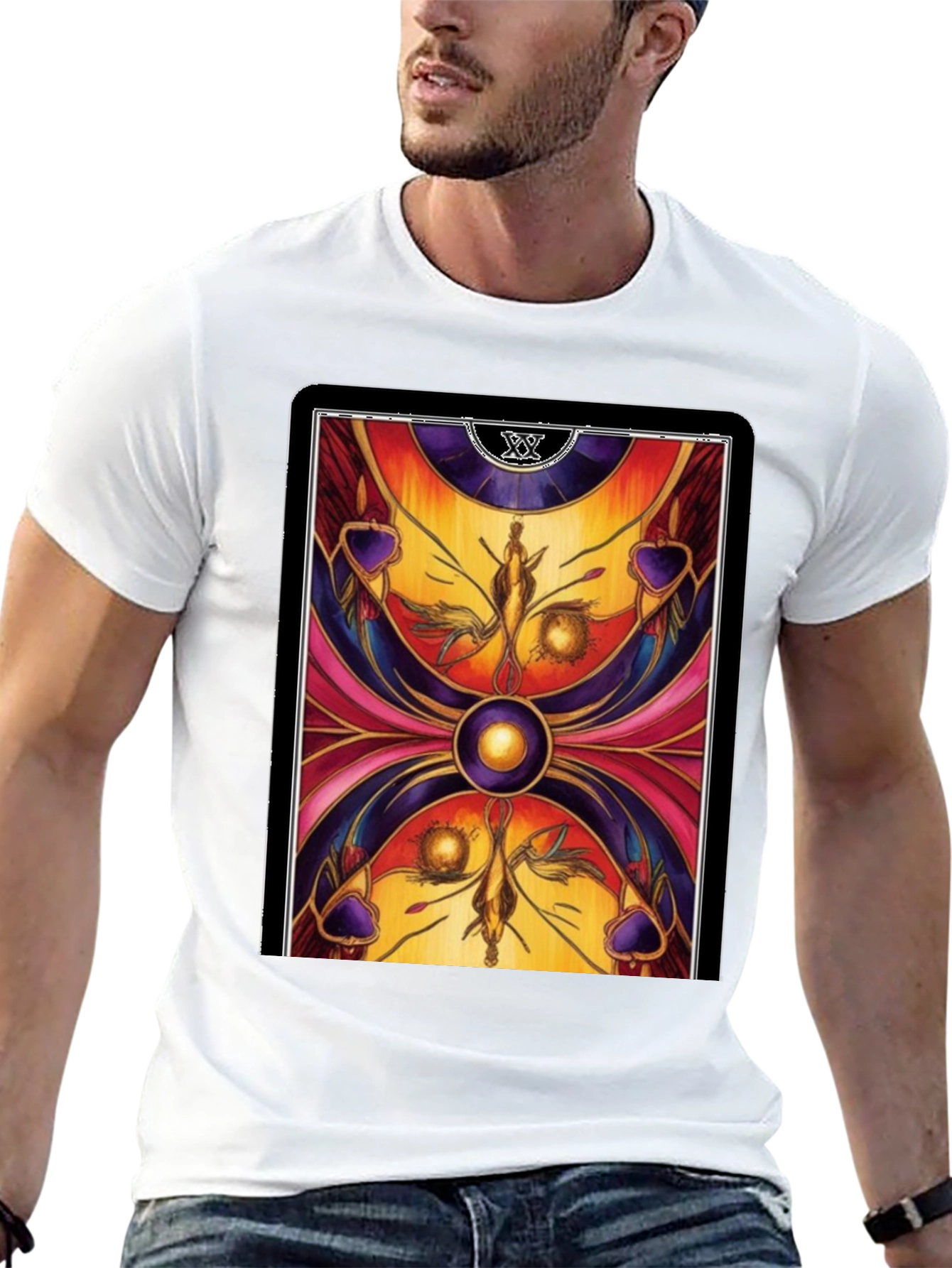 Black Tarot Card Graphic T-Shirt view 13