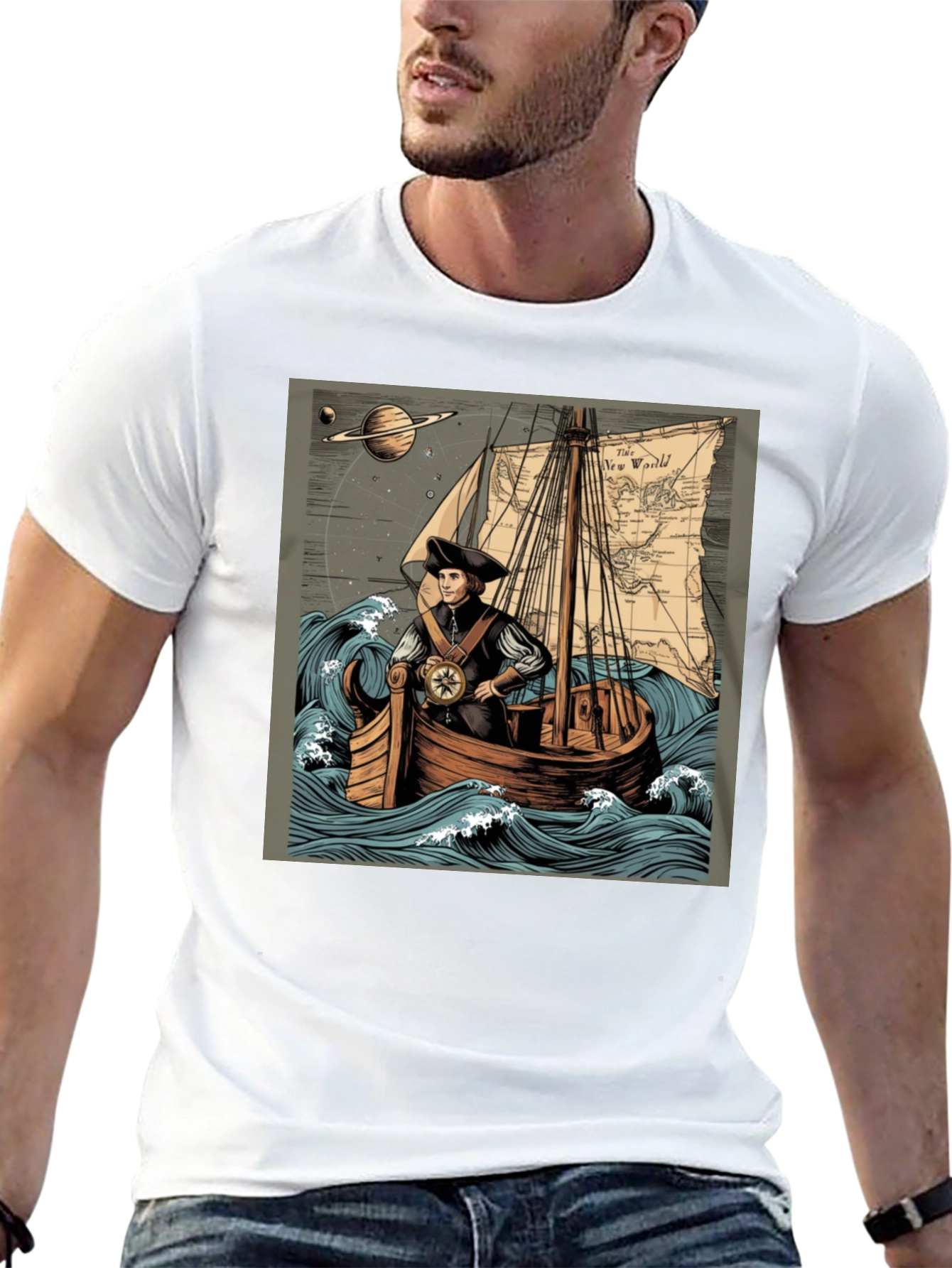 Black Voyager Graphic Tee view 13