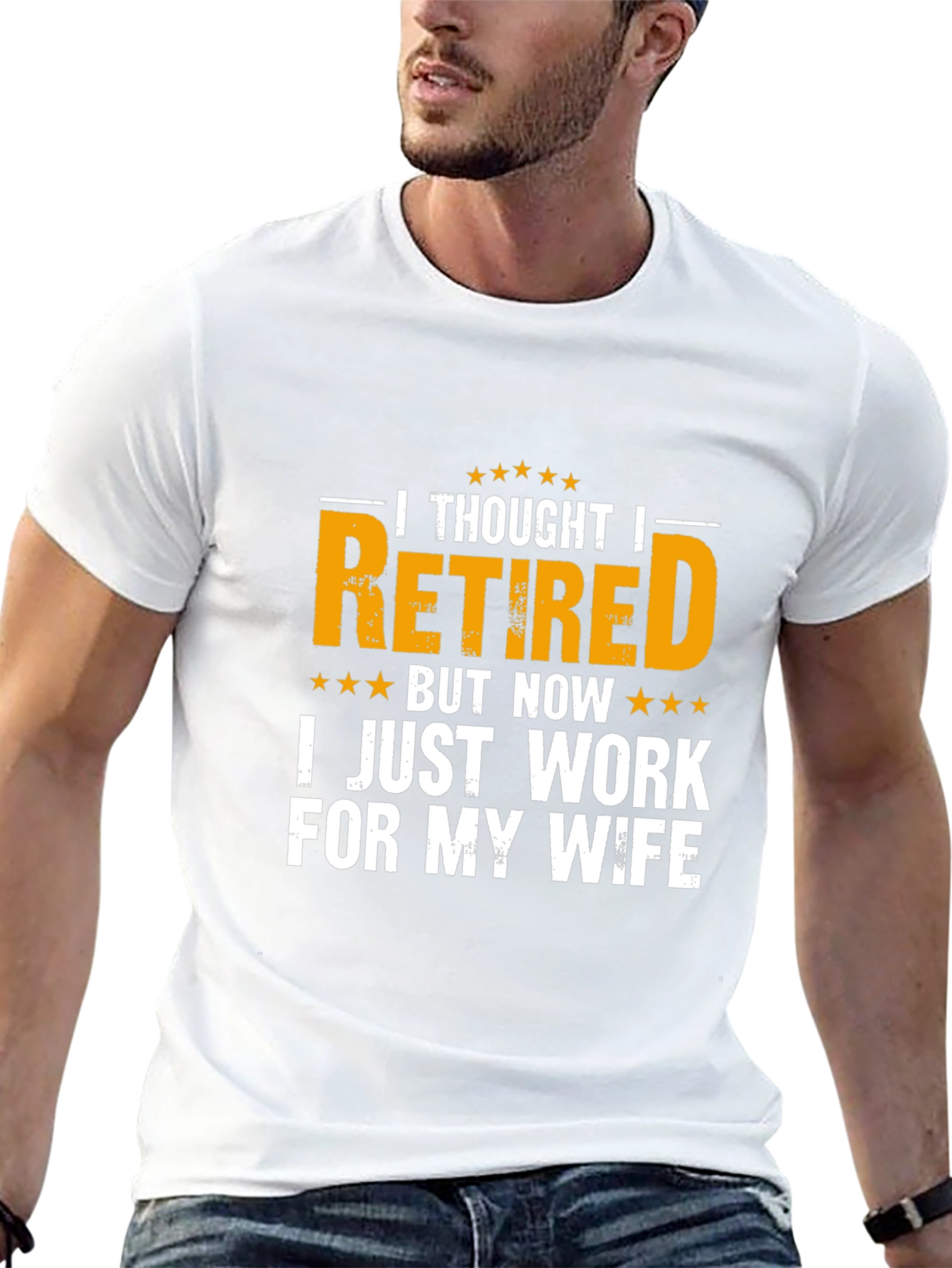 Black Retired But Now I Work For My Wife Black T-Shirt view 13