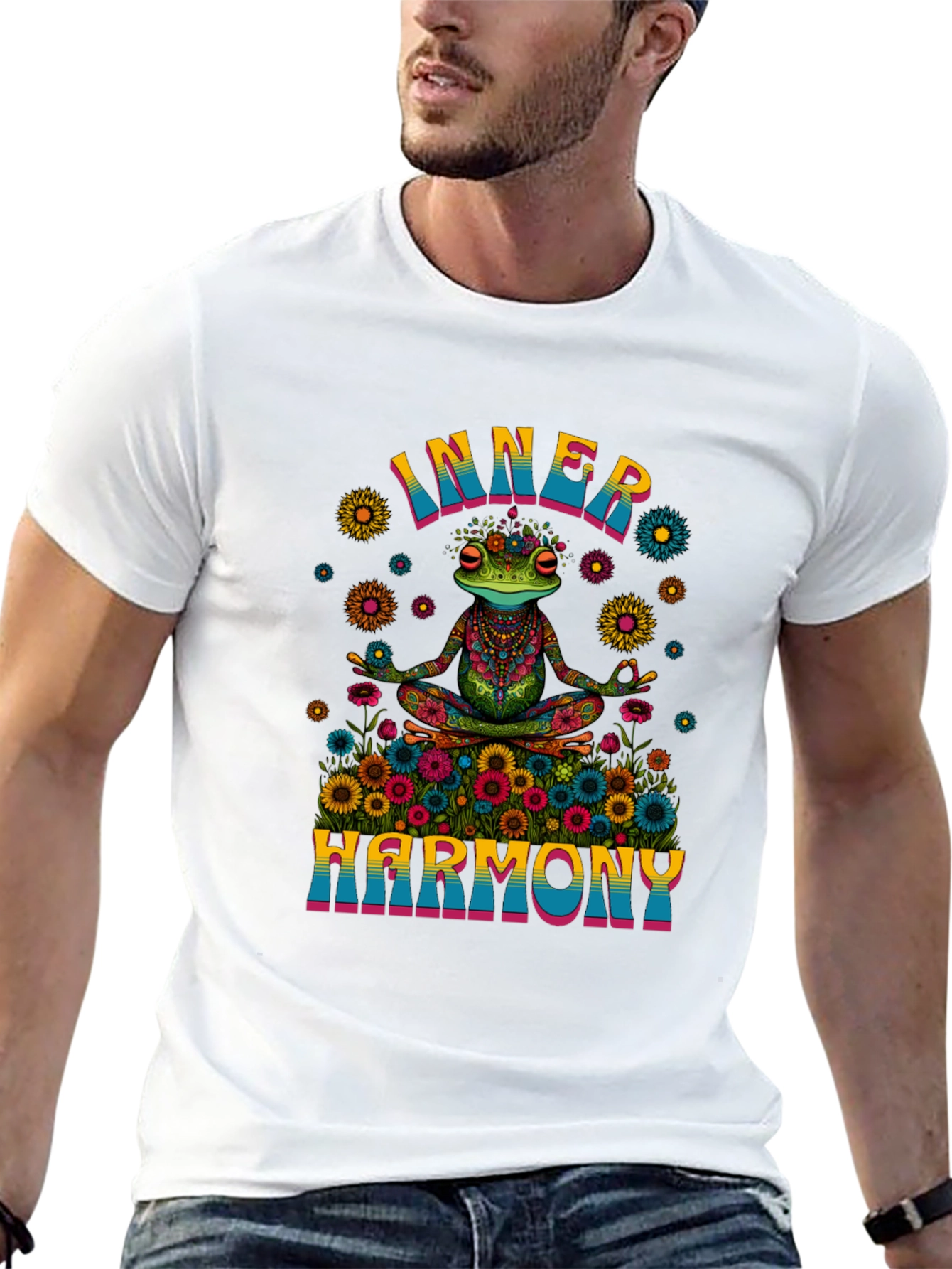 Black Inner Harmony Frog Graphic T-Shirt view 13