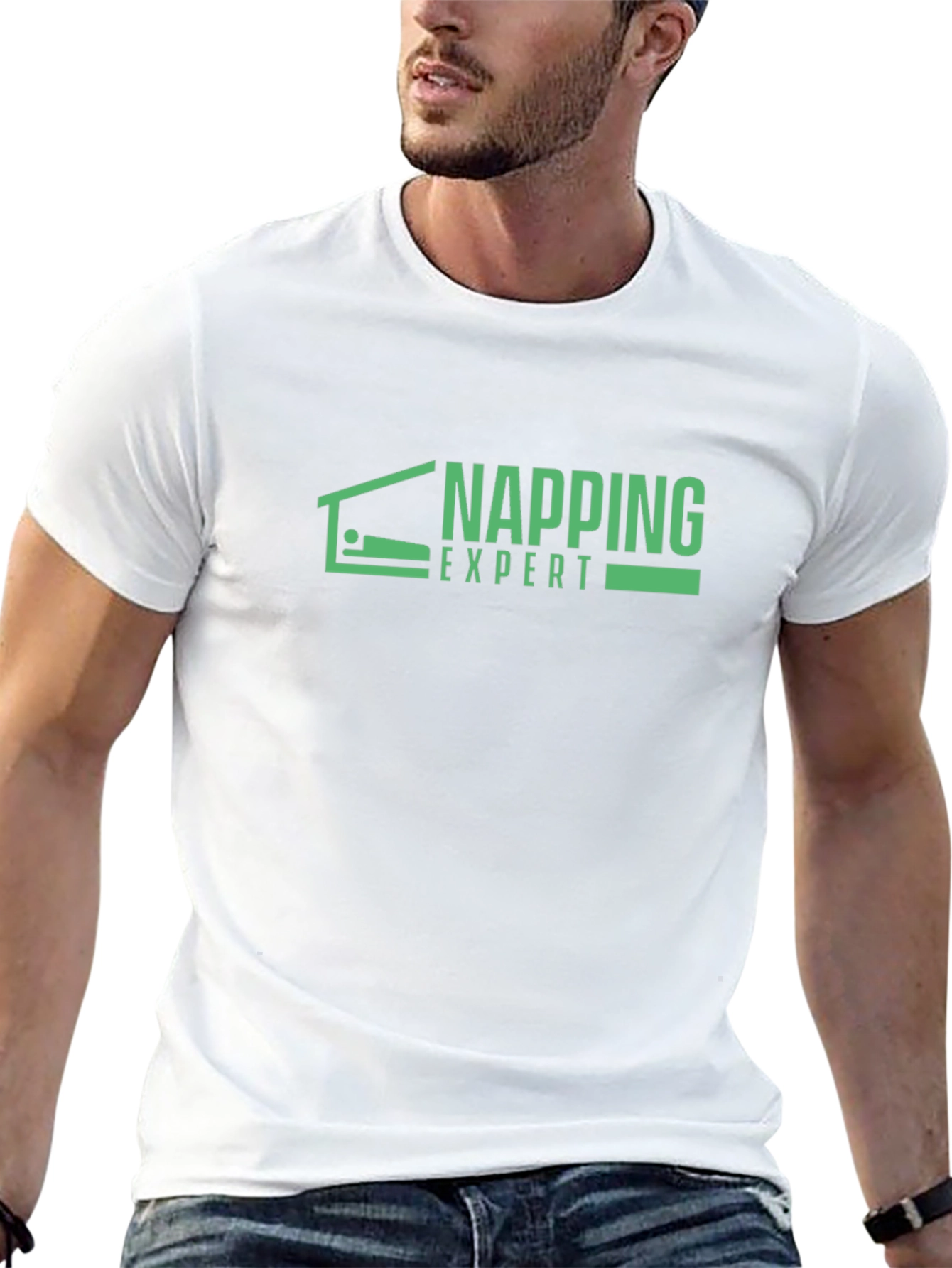 Black Napping Expert Graphic Tee - Black Casual T-Shirt view 13