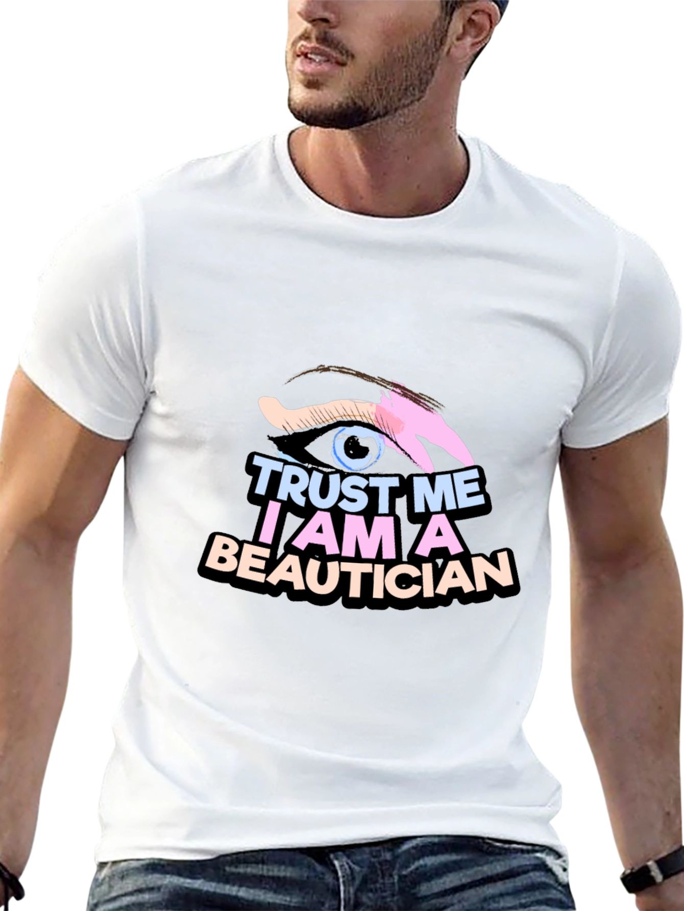 Black Trust Me I'm A Beautician Black T-Shirt view 13