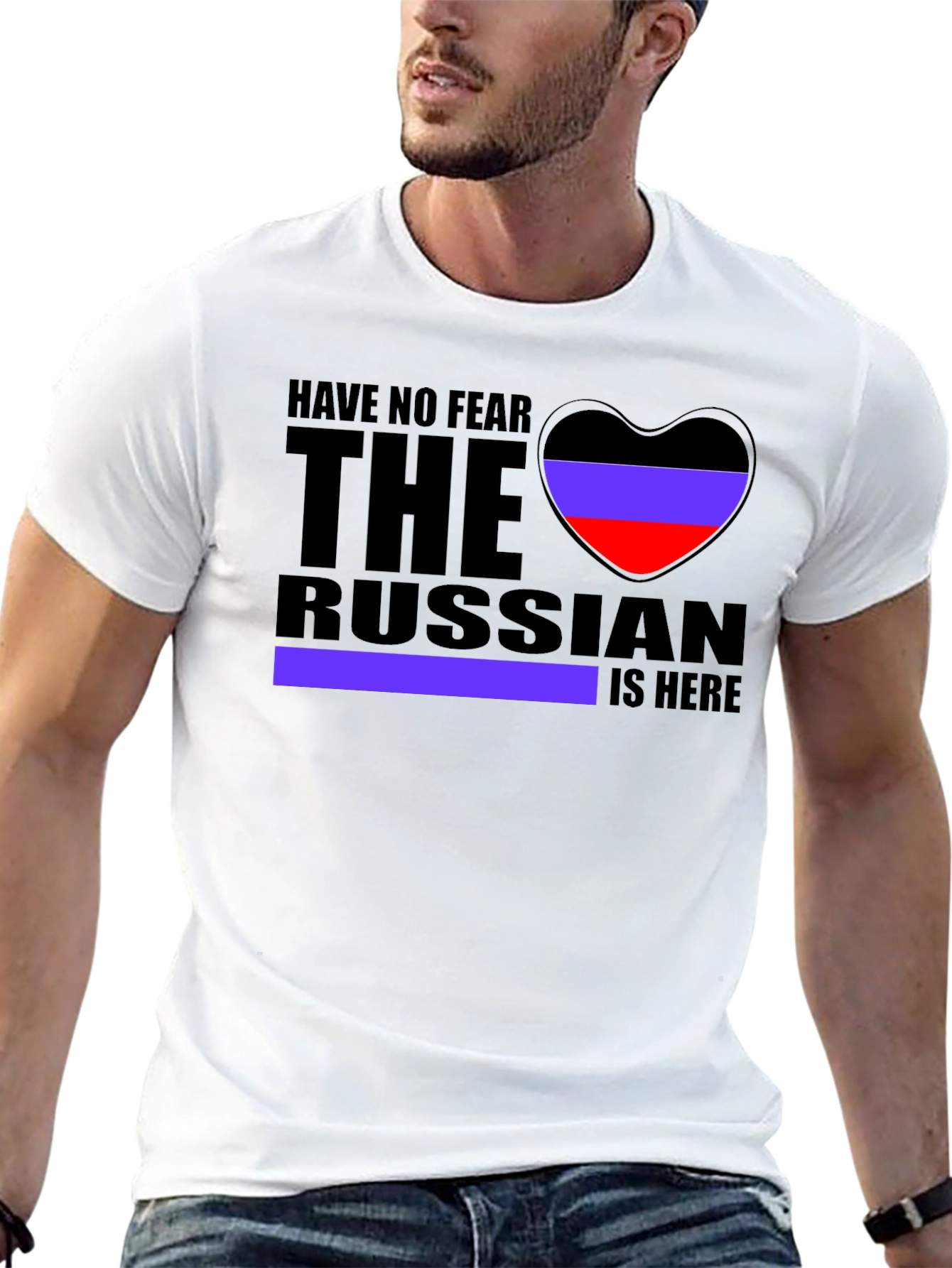 Black Have No Fear Russian is Here Novelty Graphic Tee view 13