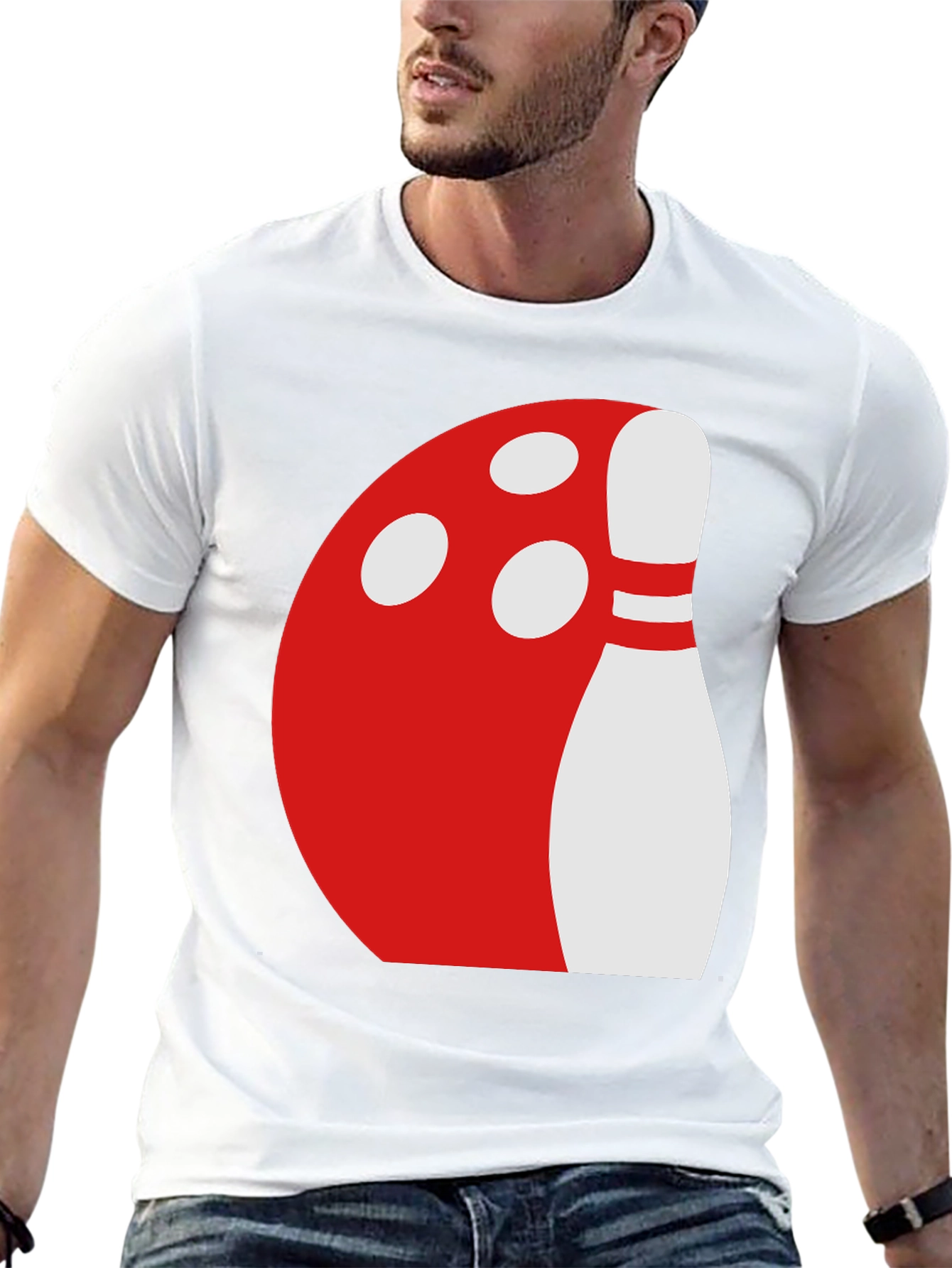 Black Bowling Ball & Pin Graphic Tee - Black view 13