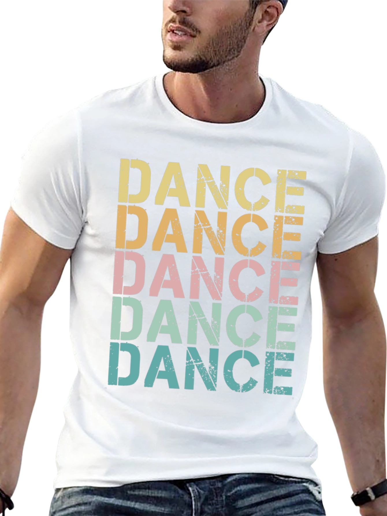 Black Retro Dance T-Shirt - Vintage Style Tee view 13