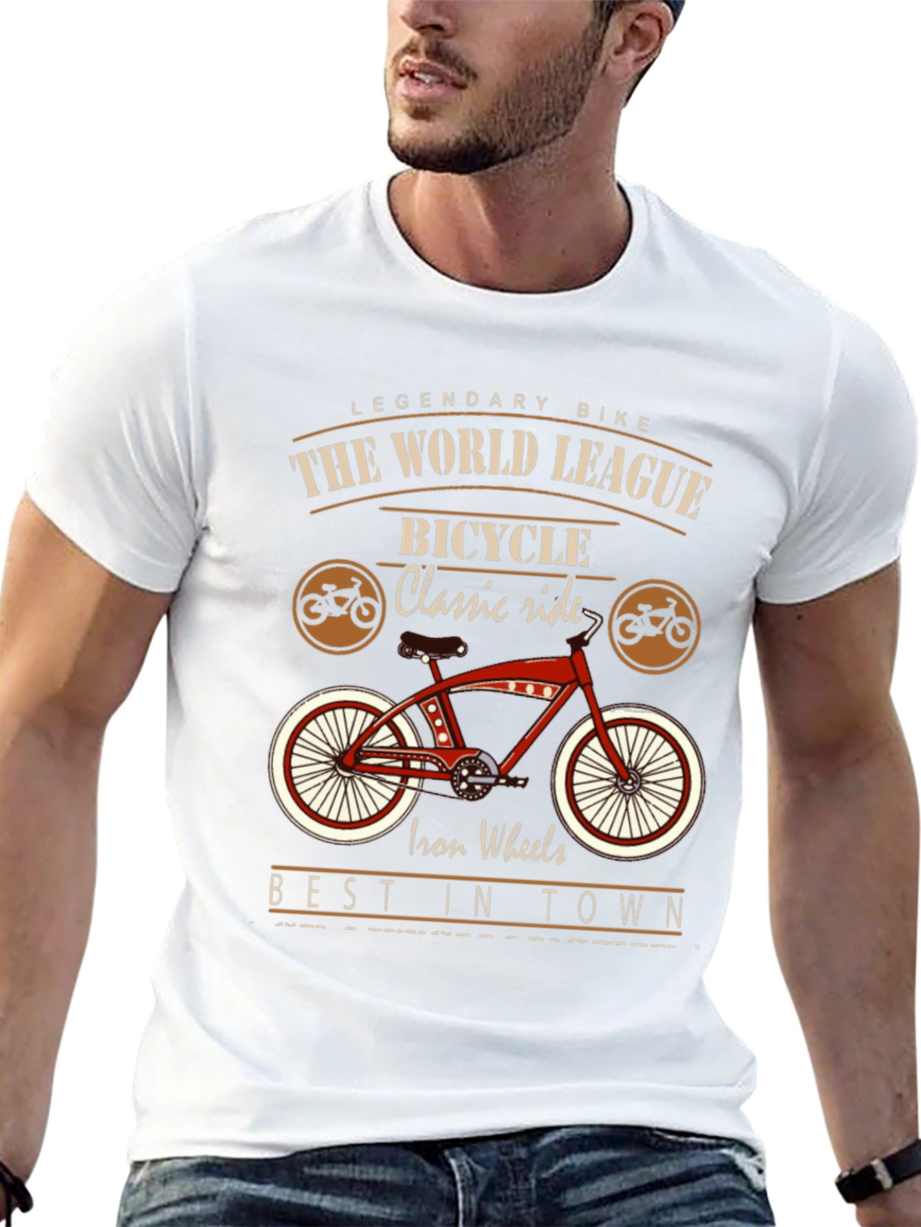 Black Vintage Bicycle T-Shirt: Classic Ride view 13