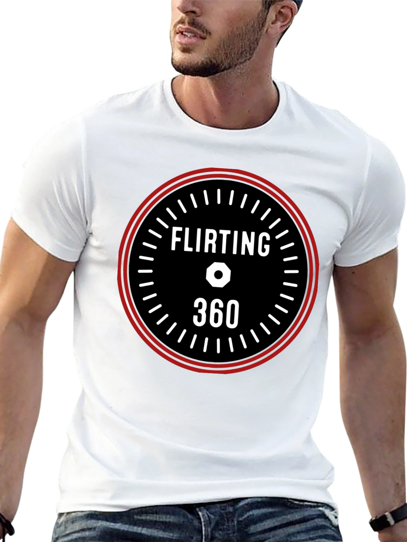 Black Flirting 360 Graphic Tee - Black Casual T-Shirt view 13