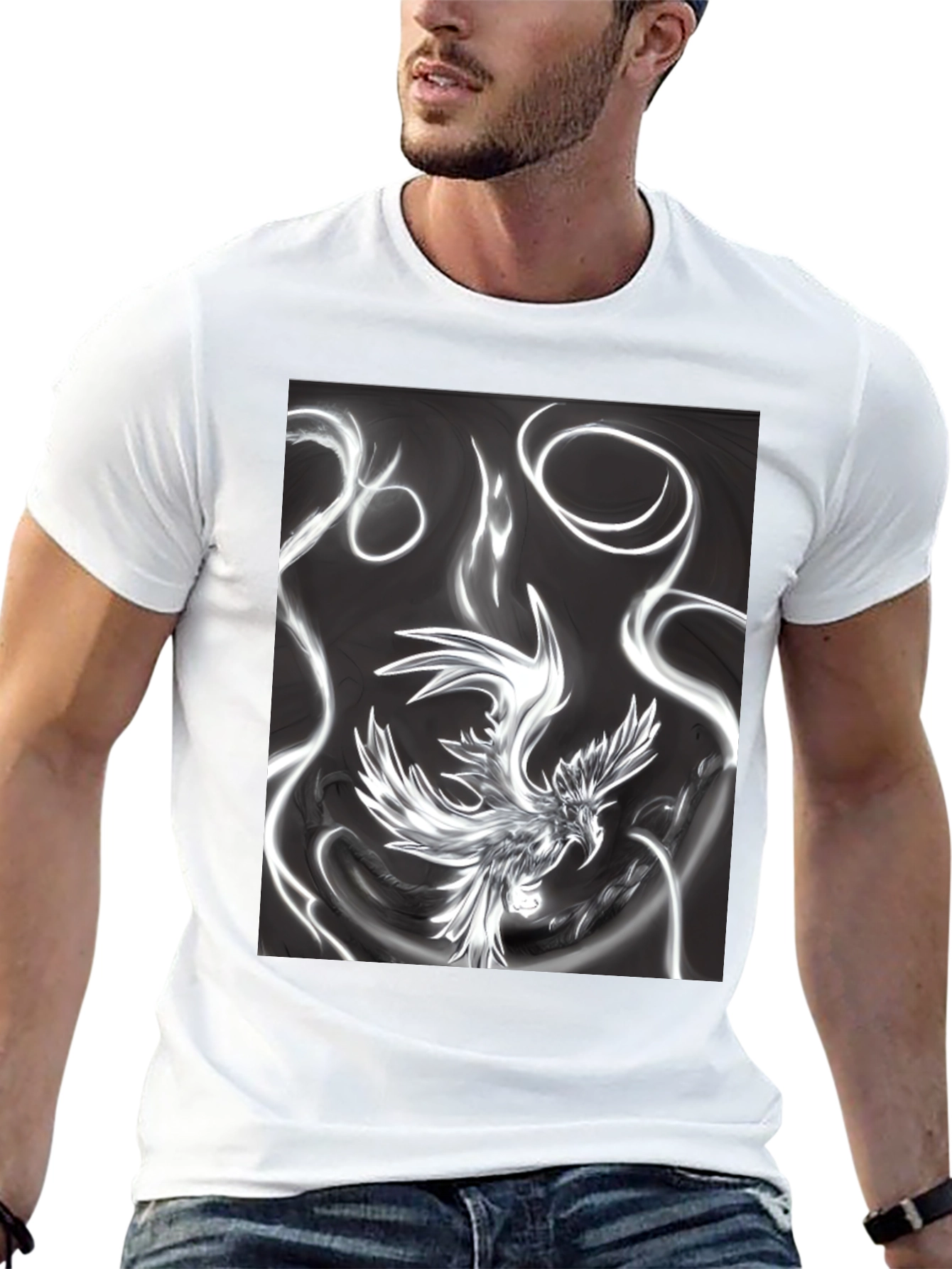 Black Phoenix Graphic Black T-Shirt view 13