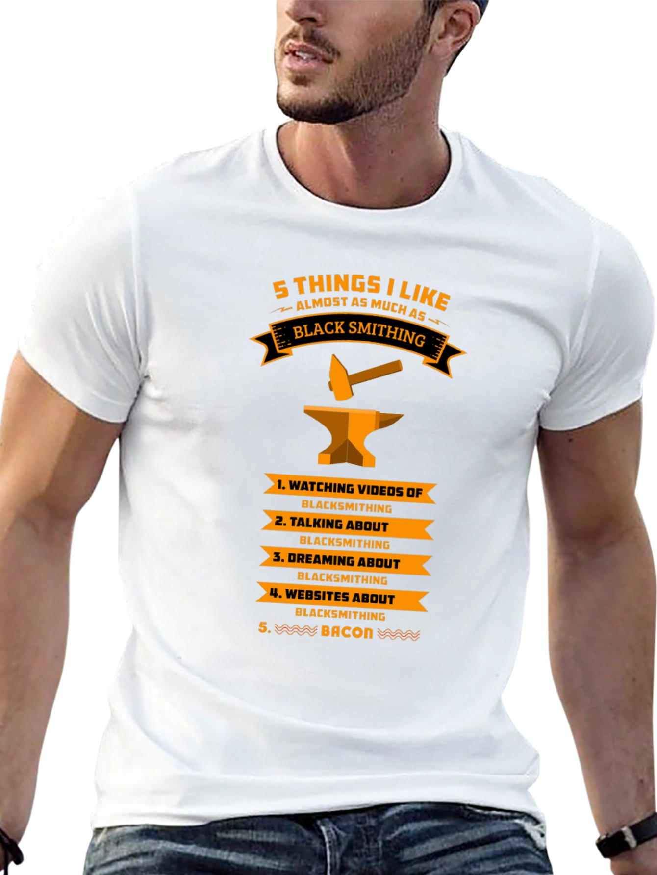 Black Blacksmithing Fan T-Shirt - 5 Things I Like view 13