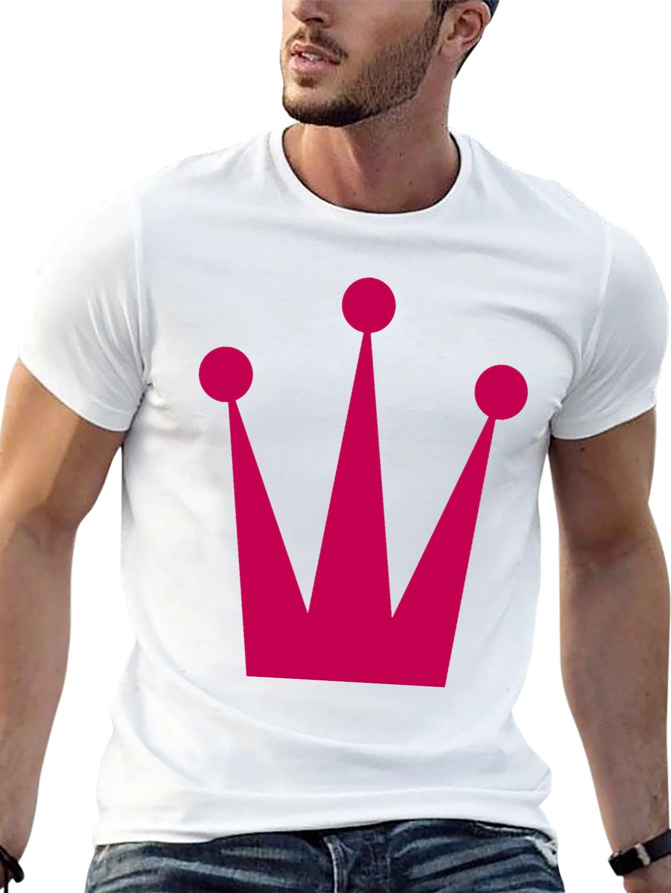 Black Crown Graphic Tee - Classic Black Cotton T-Shirt view 13