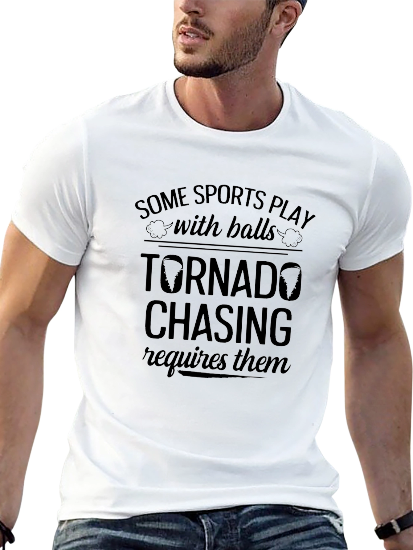 Black Tornado Chasing T-Shirt: Some Sports Play with Balls view 13