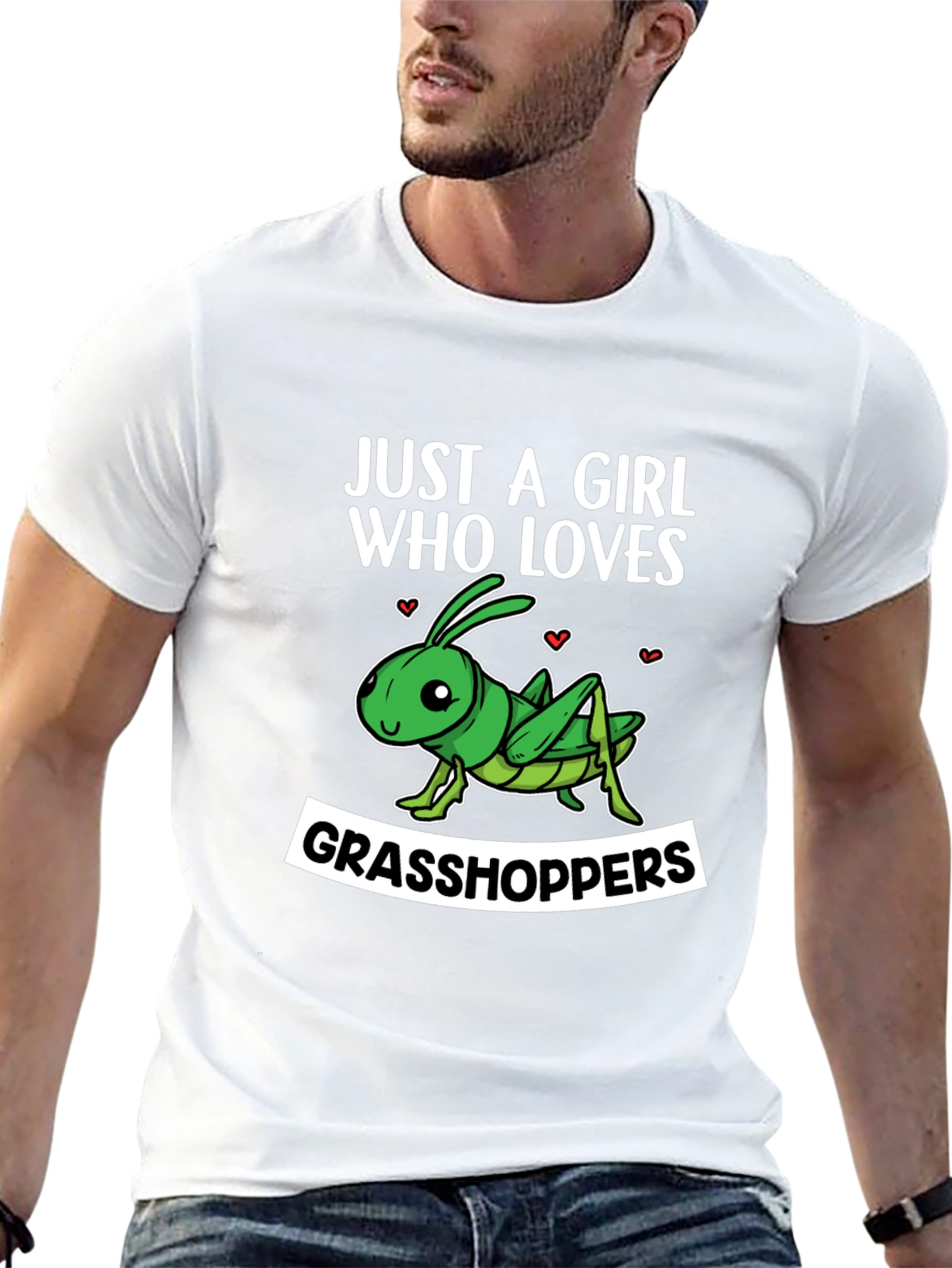Black Grasshopper Lover T-Shirt - Just A Girl Who Loves view 13
