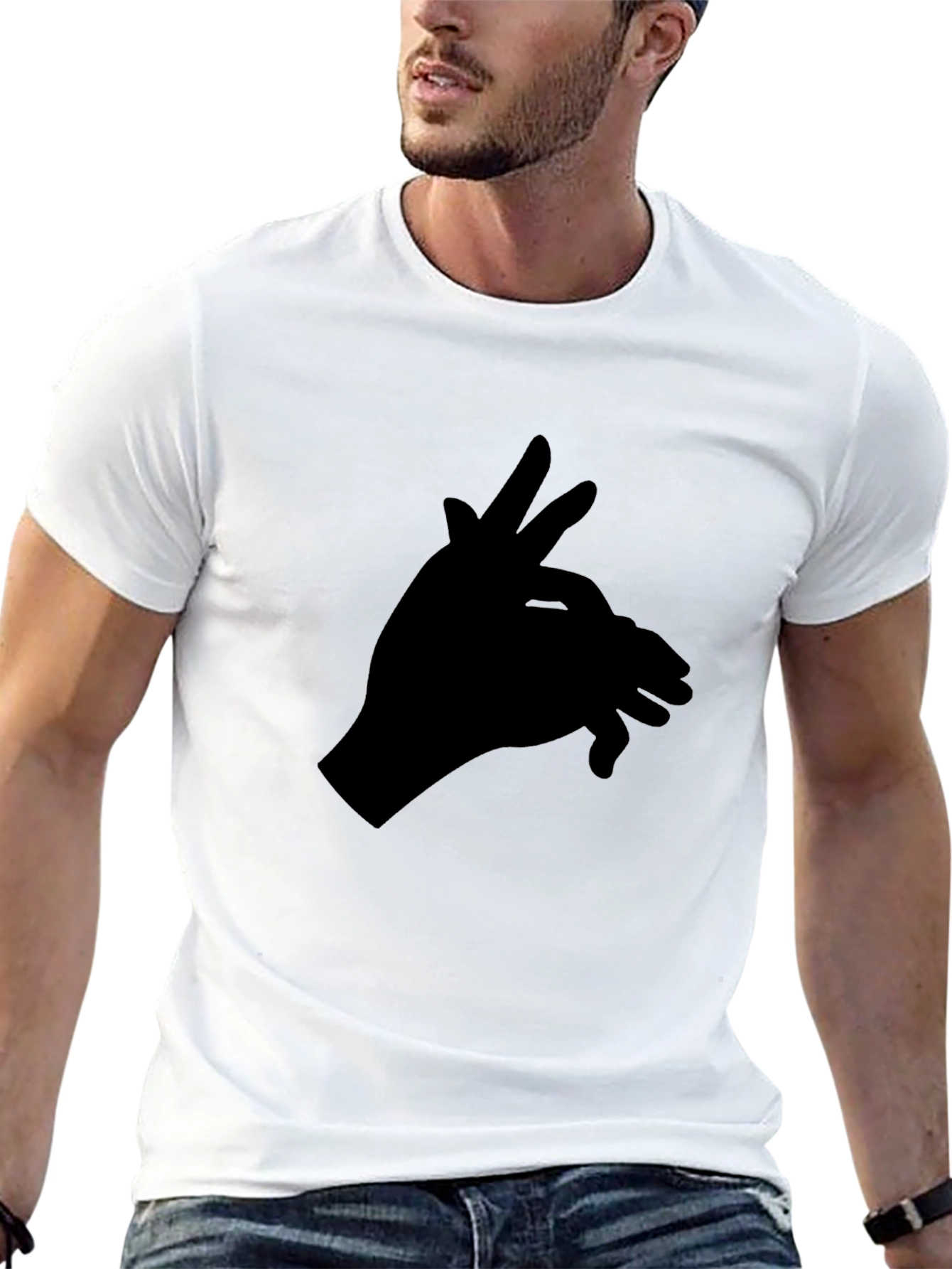 Black Hand Shadow Puppet Tee - Black view 13