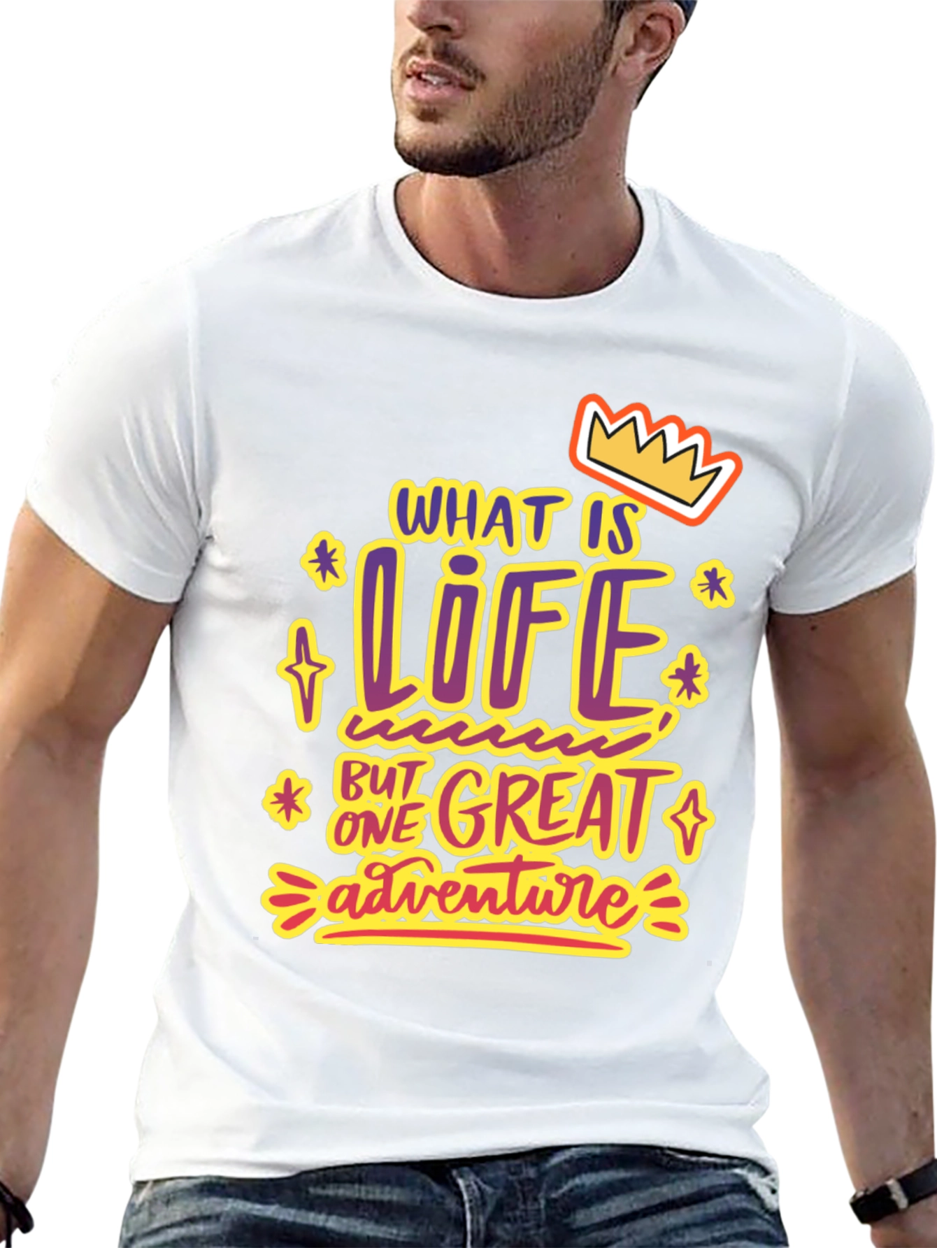 Black Life Is One Great Adventure T-Shirt view 13