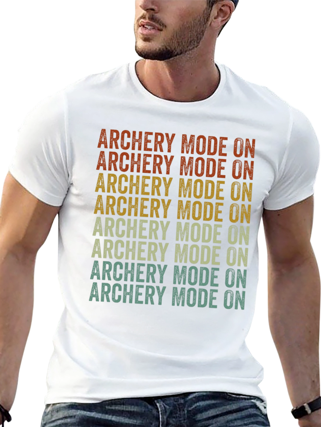 Black Archery Mode On T-Shirt - Retro Design view 13