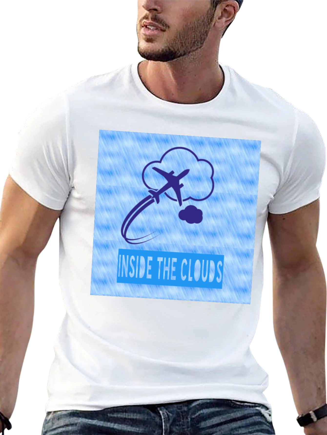 Black Inside the Clouds Graphic T-Shirt view 13