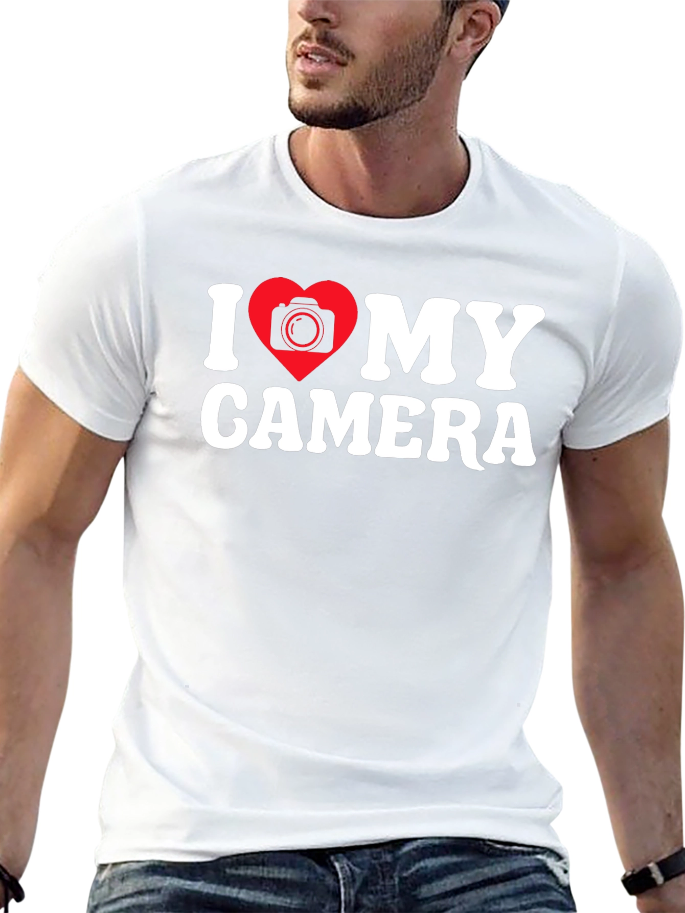 Black I Love My Camera Graphic T-Shirt - Photographer Tee view 13