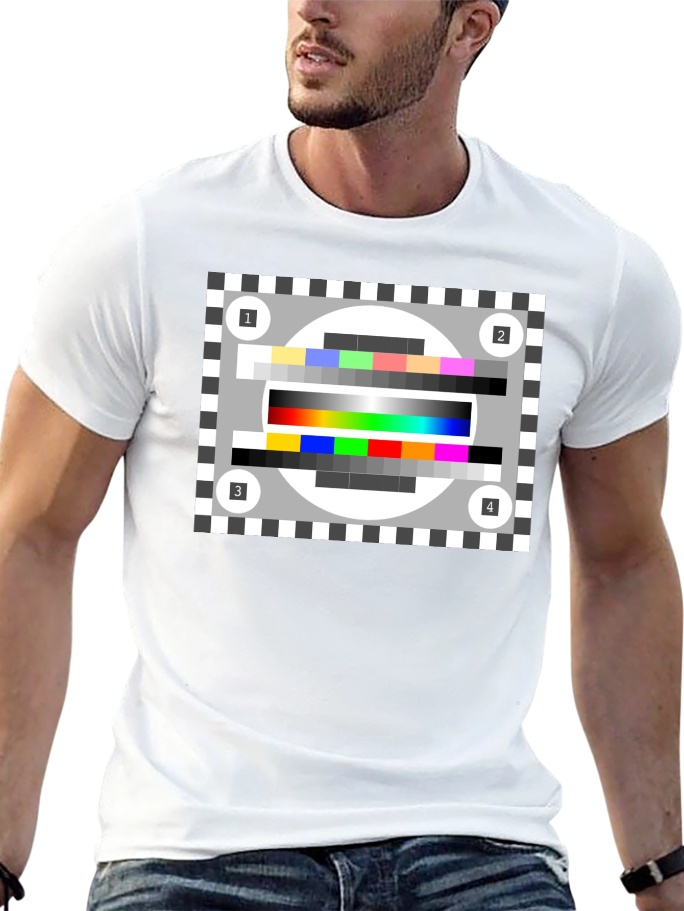 Black TV Test Pattern Black Tee - Stay Tuned! view 13