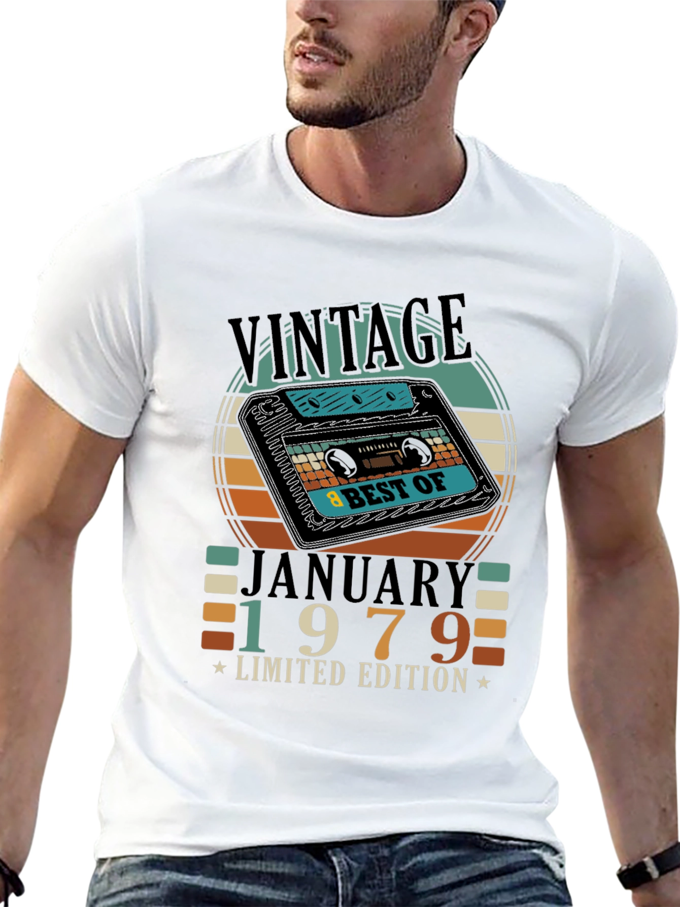 Black Vintage January 1979 Limited Edition Cassette T-Shirt view 13