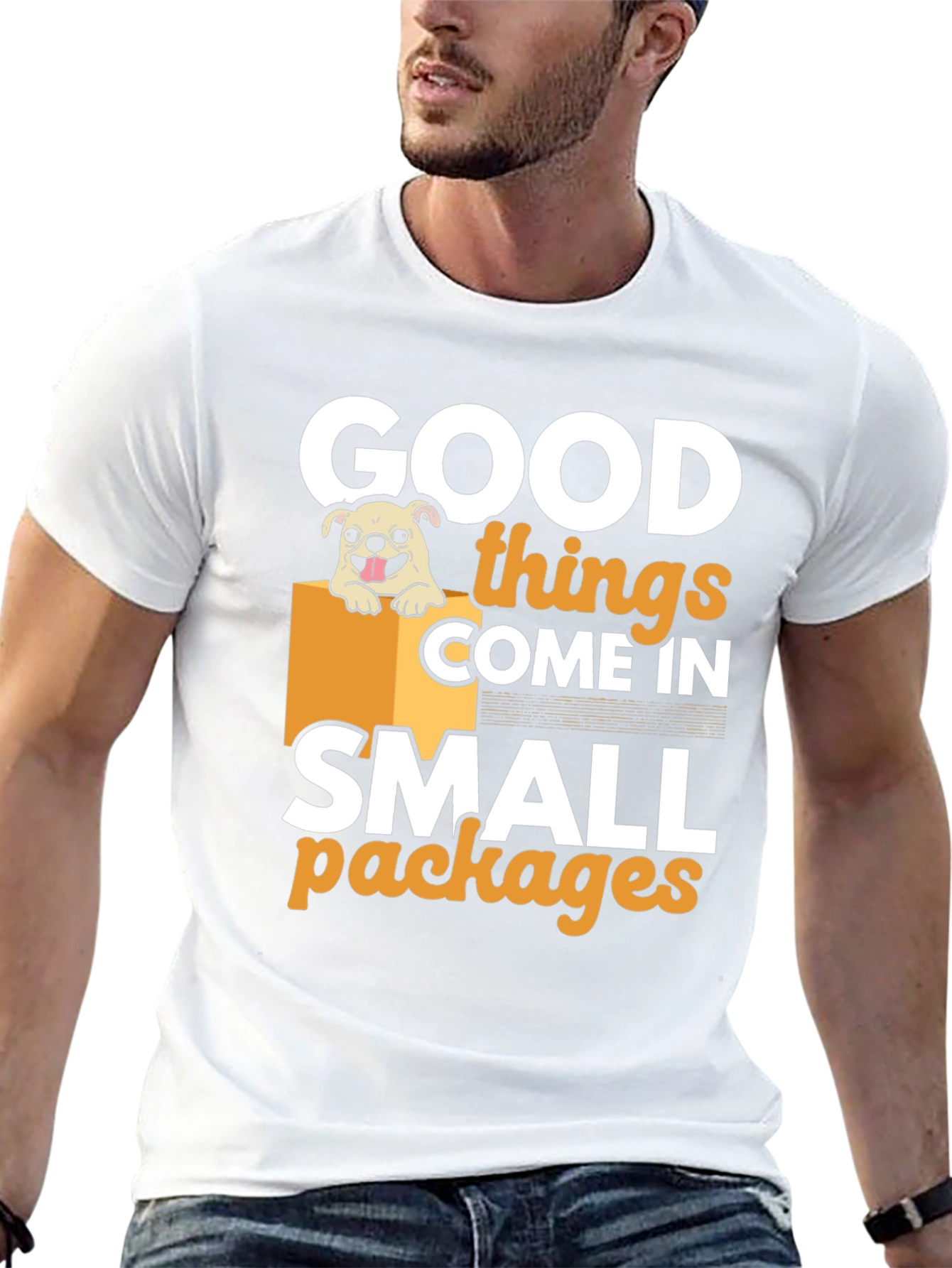 Black Good Things Small Packages Graphic T-Shirt view 13