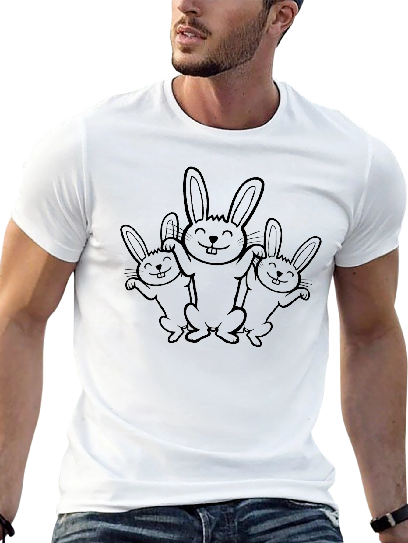 Black Black Bunny Crew Neck T-Shirt view 13