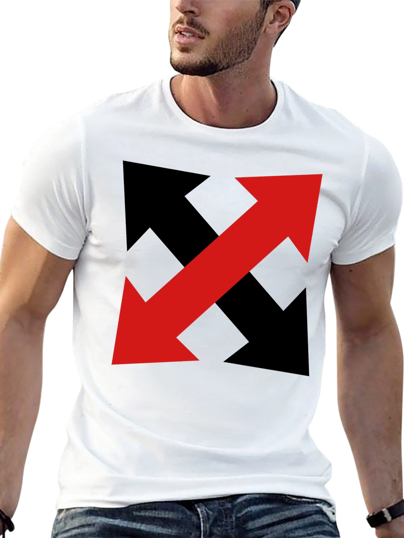 Black Arrow T-Shirt - Bold Graphic Print view 13