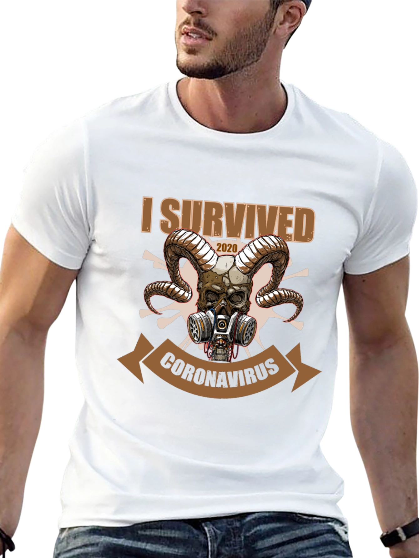 Black I Survived Coronavirus T-Shirt view 13