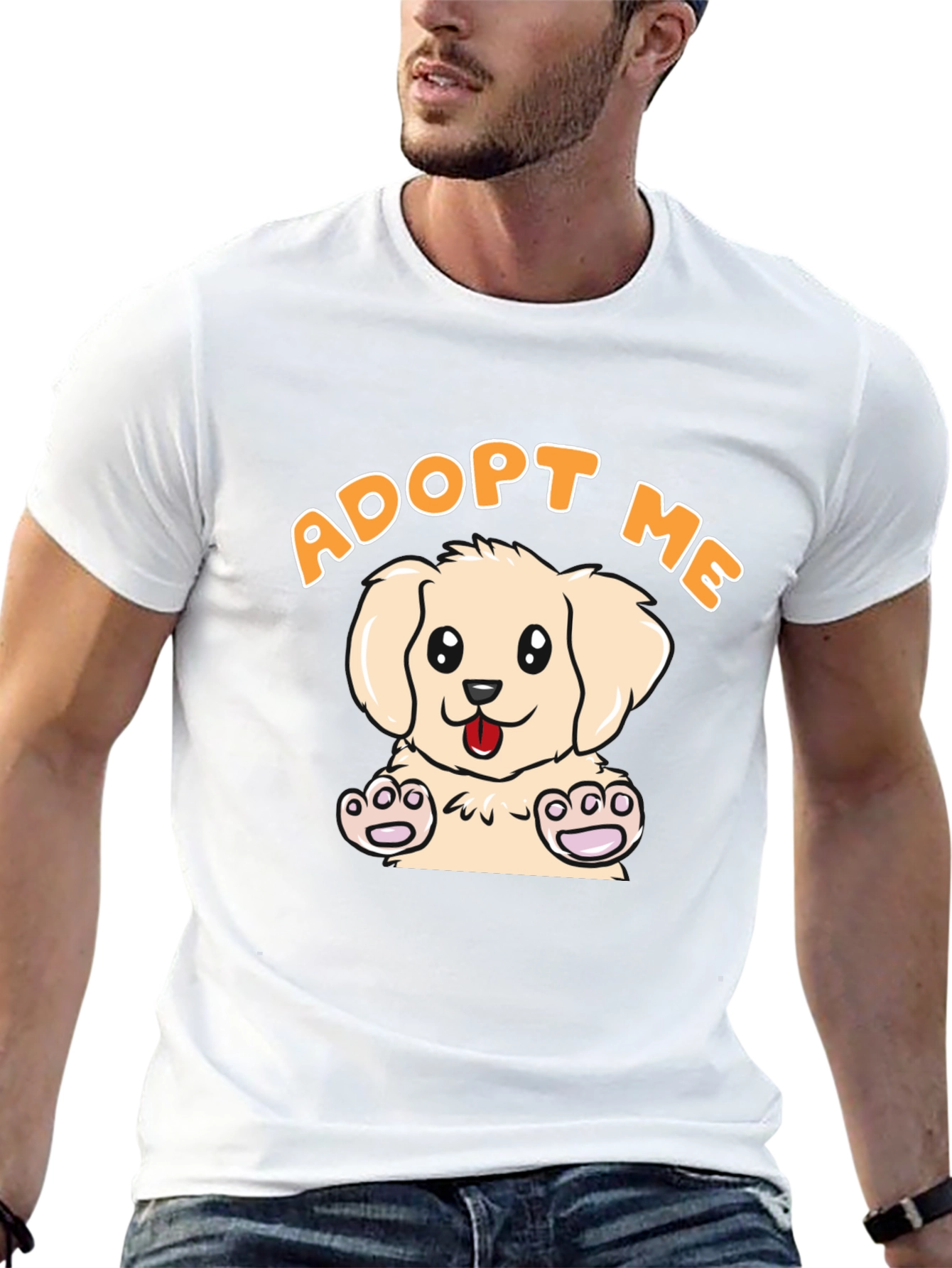 Black Adopt Me Puppy T-Shirt - Cute Dog Graphic Tee view 13