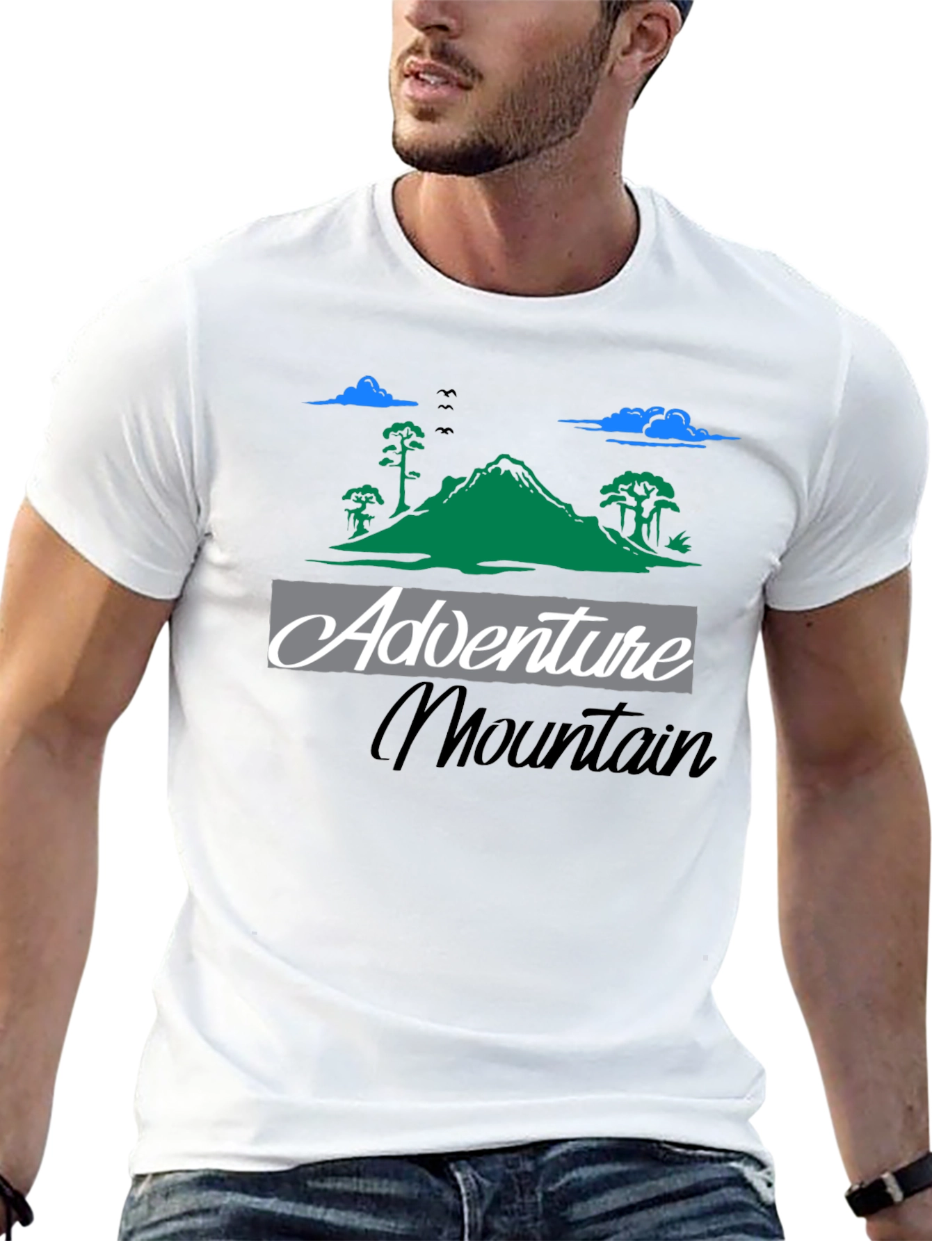 Black Adventure Mountain Graphic Tee - Black T-Shirt view 13
