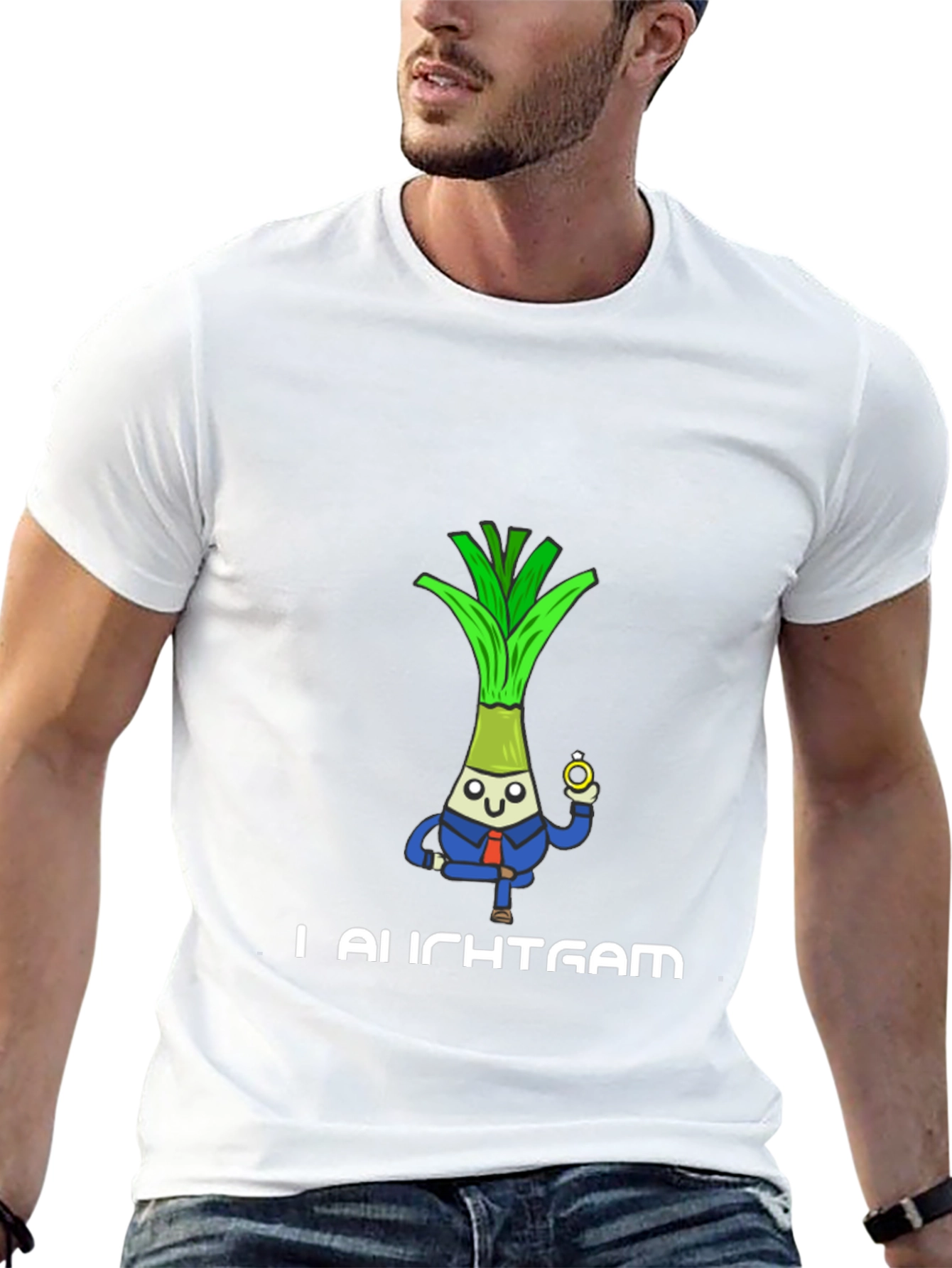 Black Funny Leek Groom T-Shirt - I Leek That Gam view 13