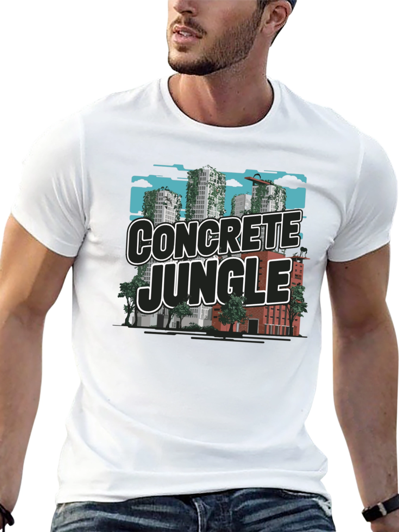 Black Concrete Jungle Graphic Tee - Urban Style view 13