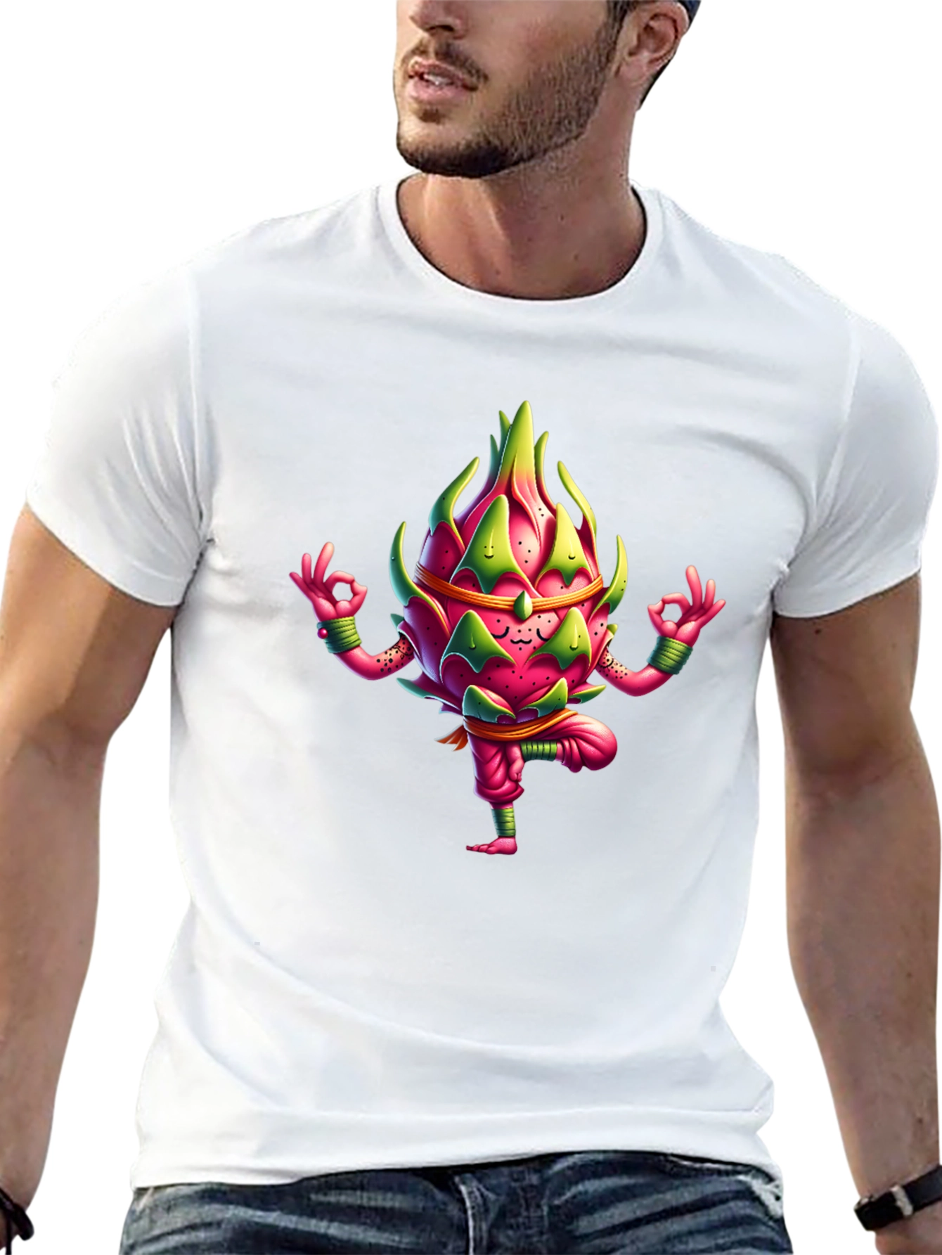 Black Dragon Fruit Yoga T-Shirt - Meditate in Style! view 13